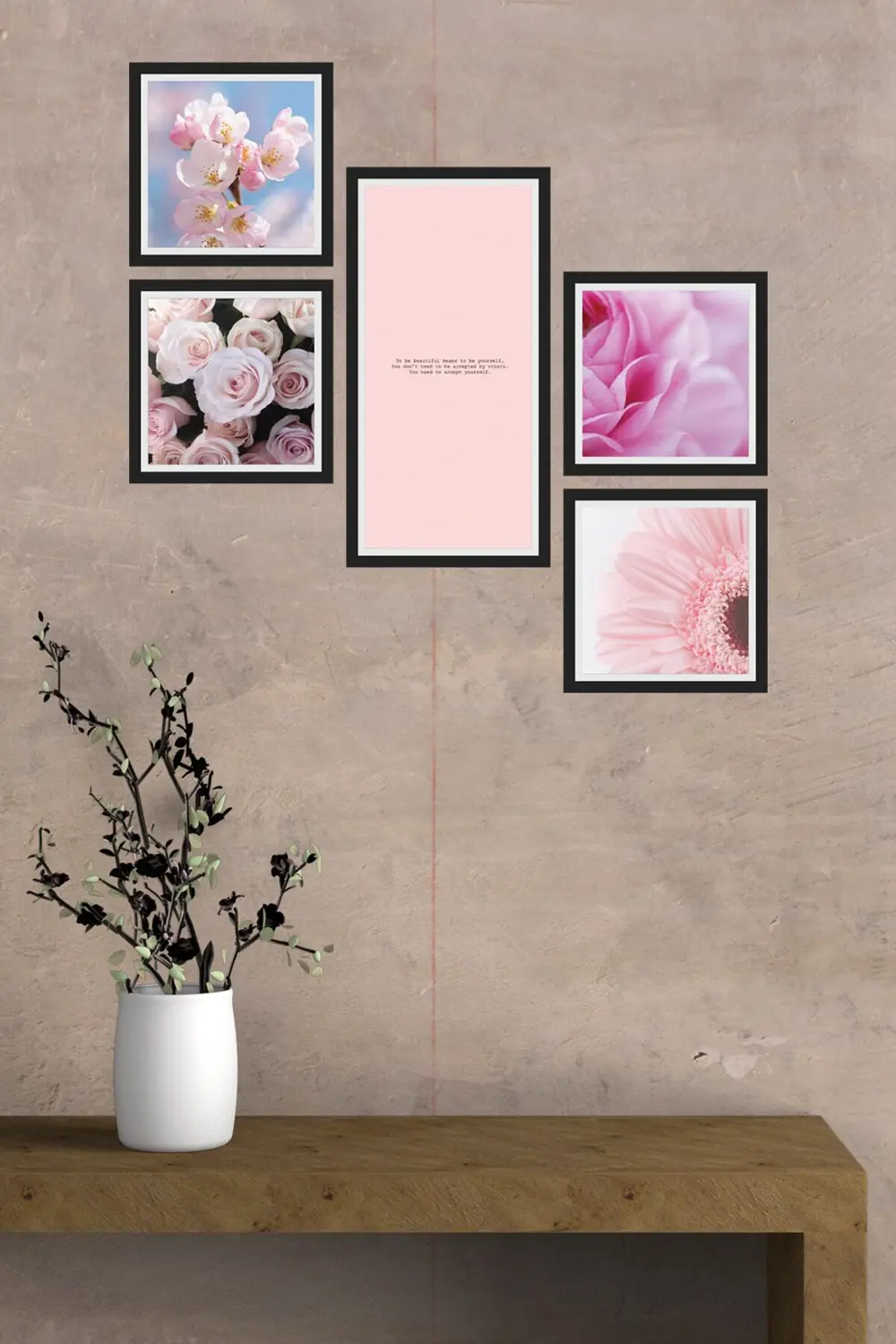 Collage Style 5 Parçalı Mdf Tablo Atf252