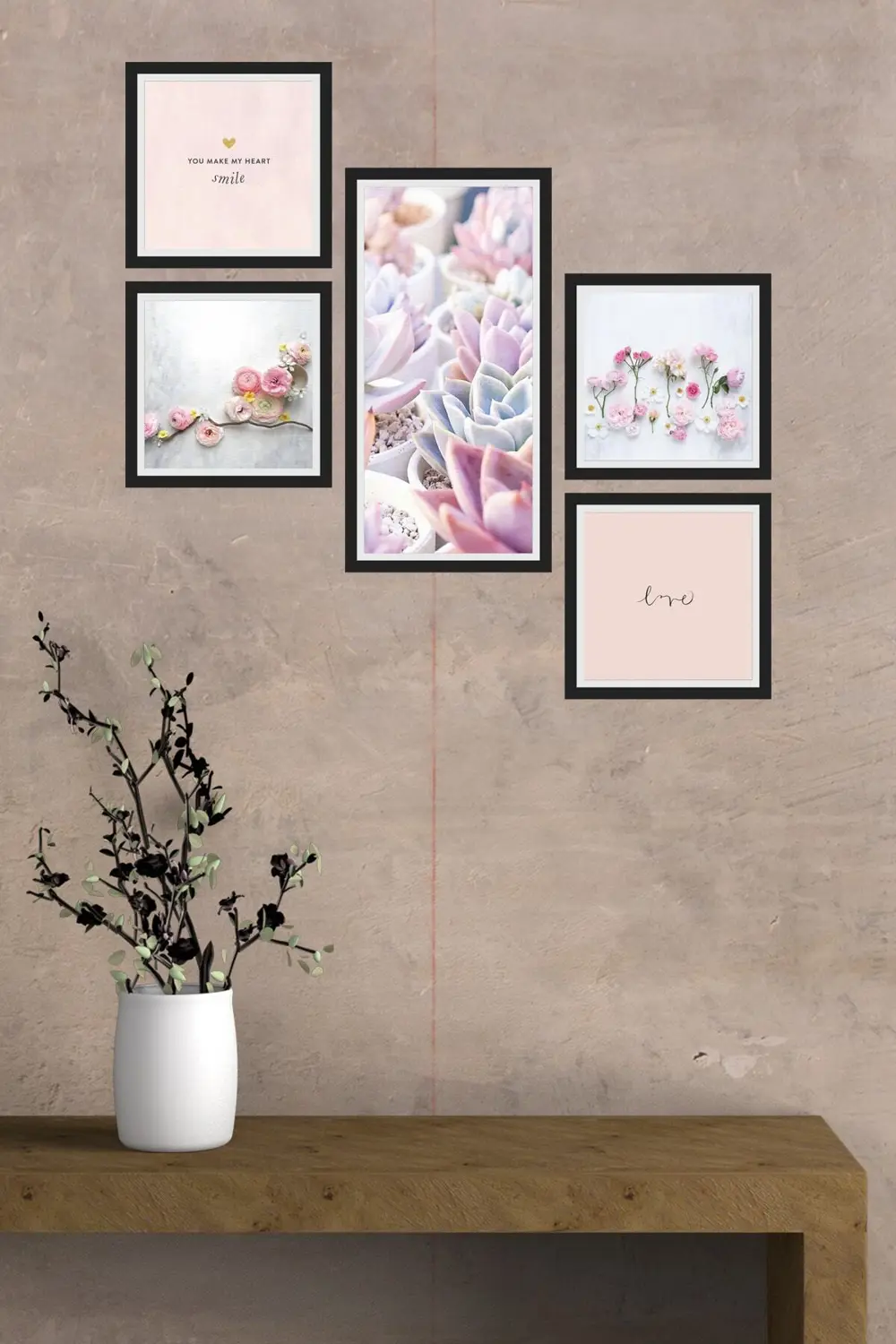 Collage Style 5 Parçalı Mdf Tablo Atf257