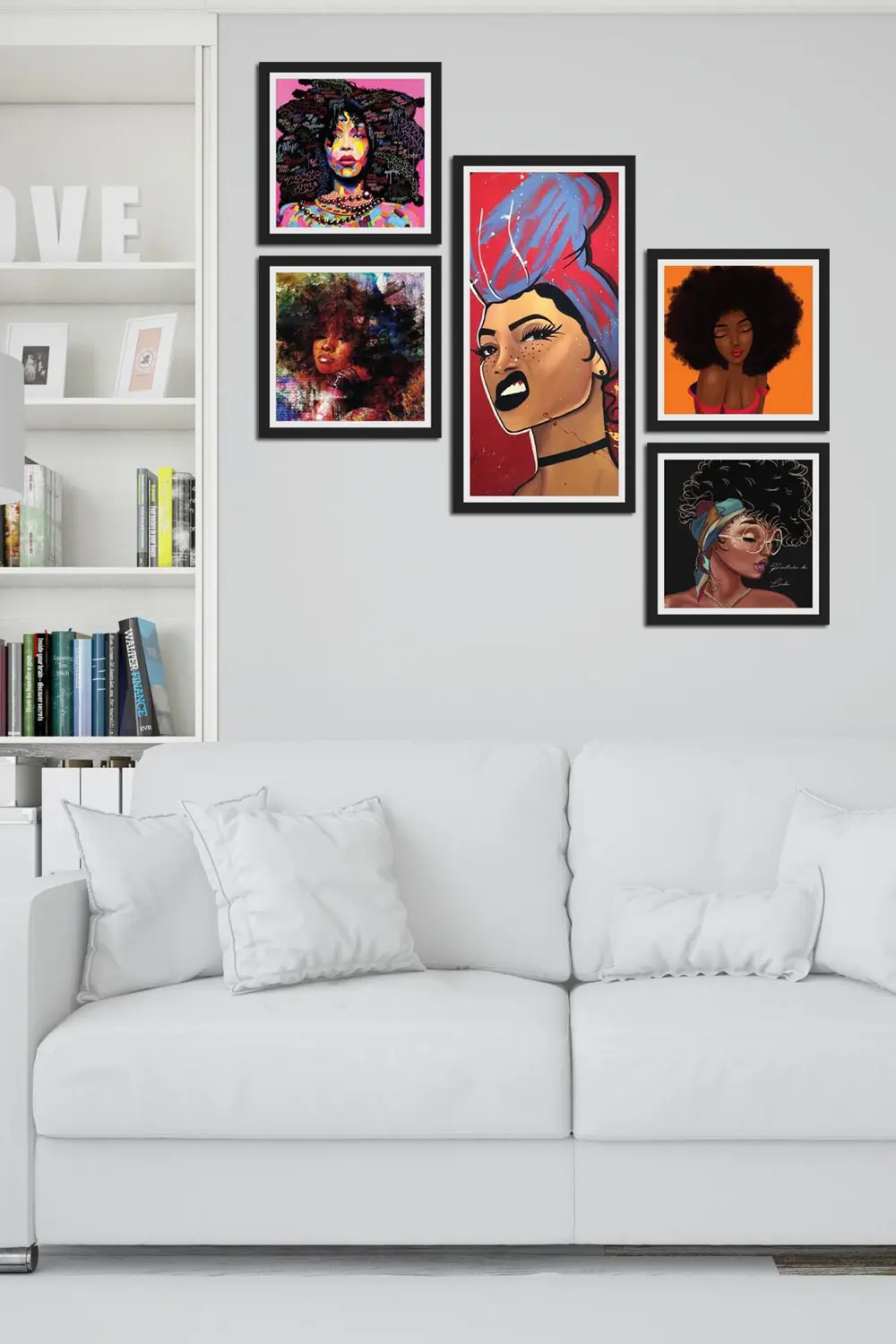 Collage Style 5 Parçalı Mdf Tablo Atf258