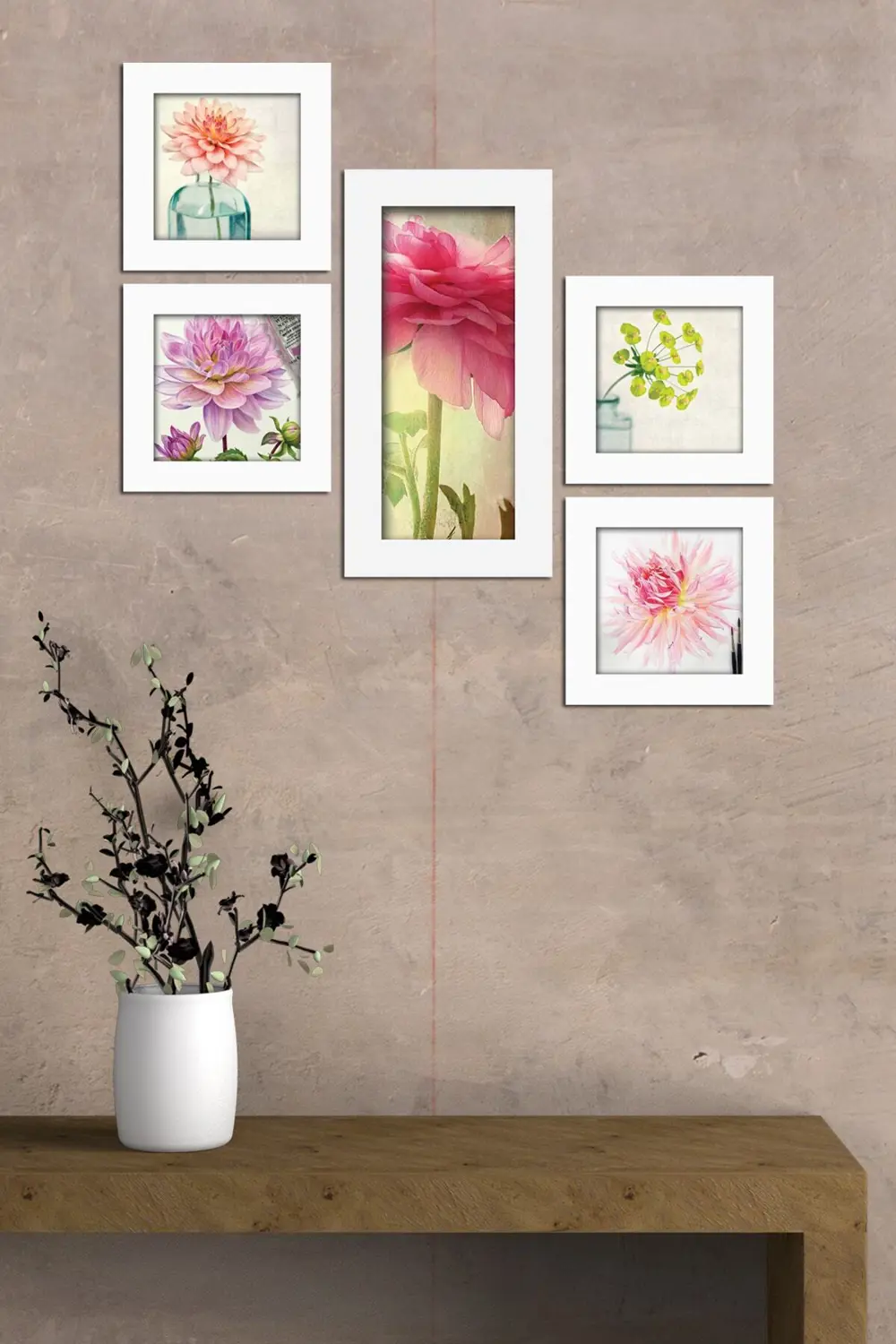 Collage Style 5 Parçalı Mdf Tablo Atf260