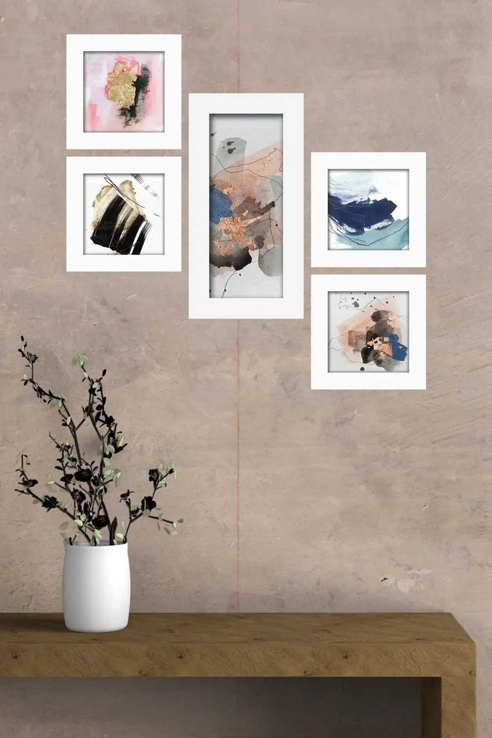 Collage Style 5 Parçalı Mdf Tablo Atf278