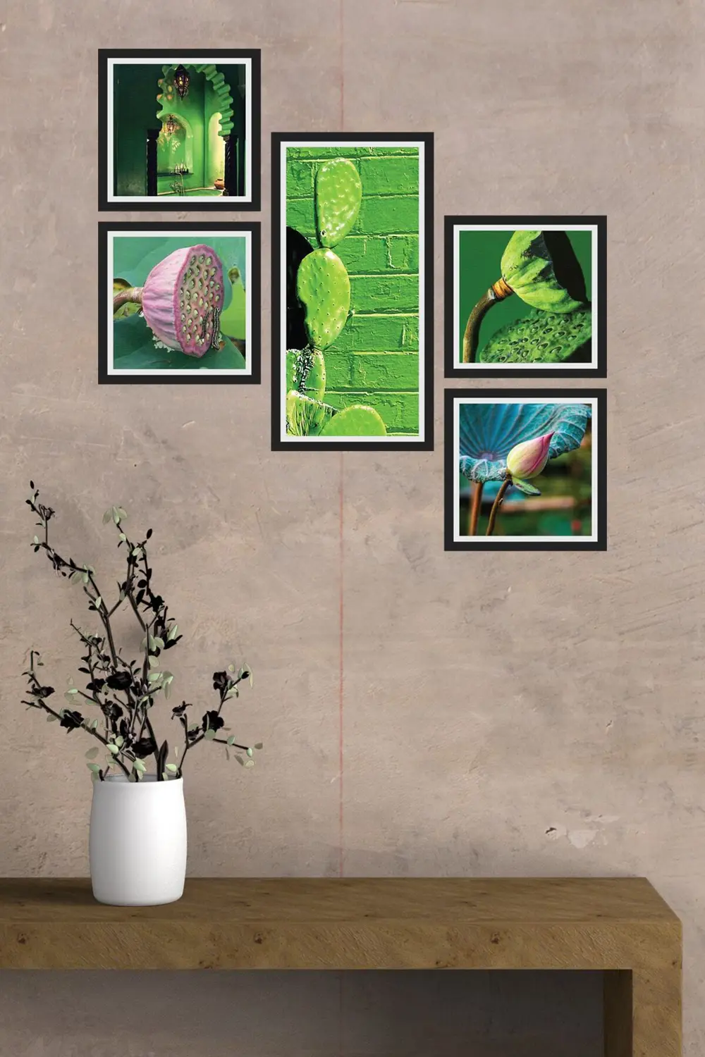 Collage Style 5 Parçalı Mdf Tablo Atf279