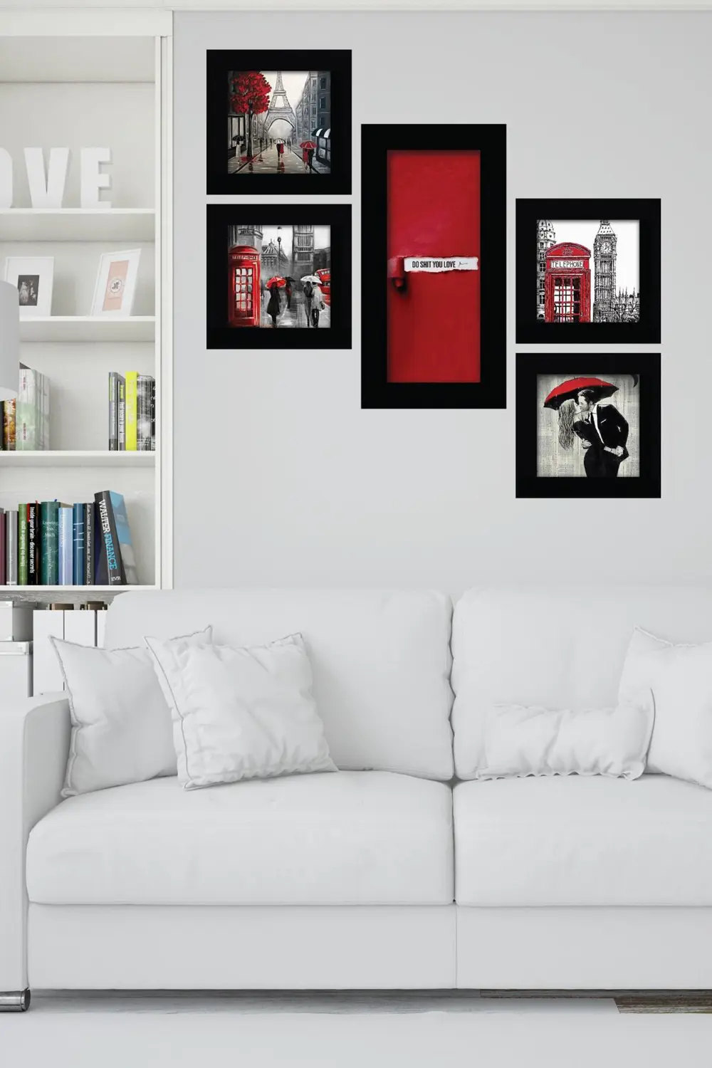 Collage Style 5 Parçalı Mdf Tablo Atf295