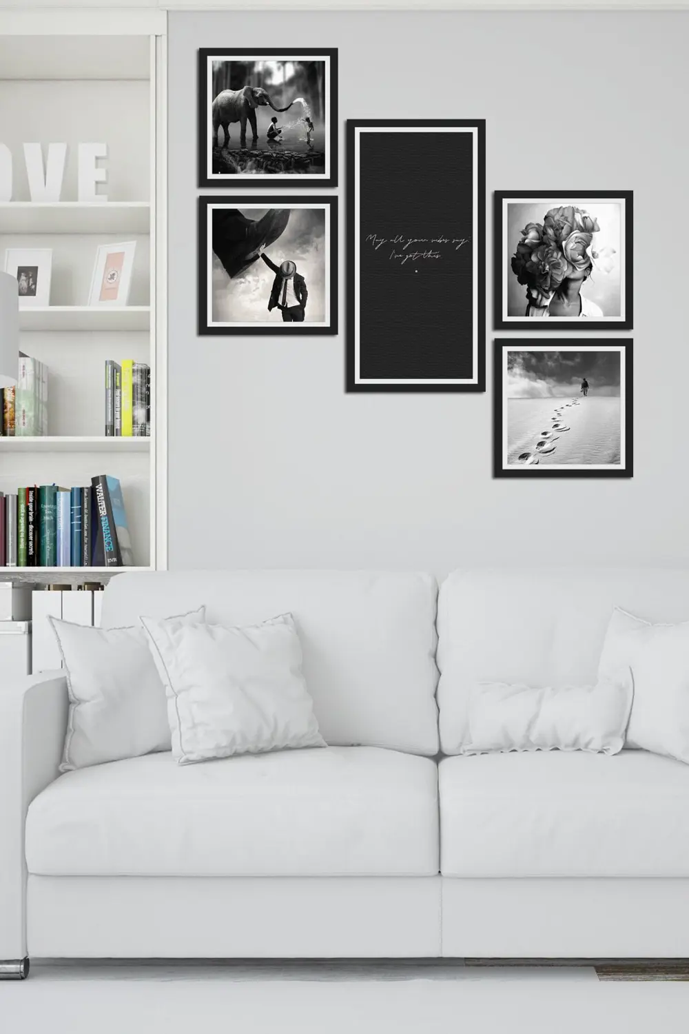 Collage Style 5 Parçalı Mdf Tablo Atf300
