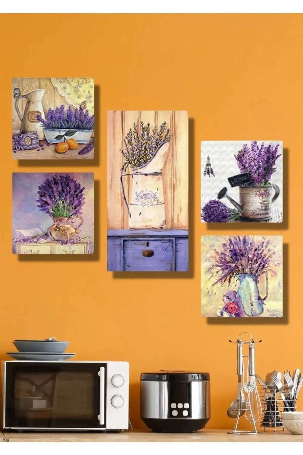 Collage Style 5 Parçalı Mdf Tablo Atf64