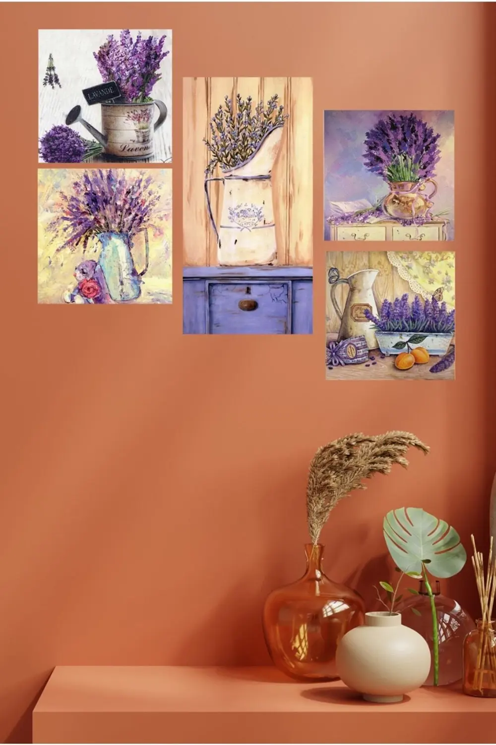Collage Style 5 Parçalı Mdf Tablo Atf64