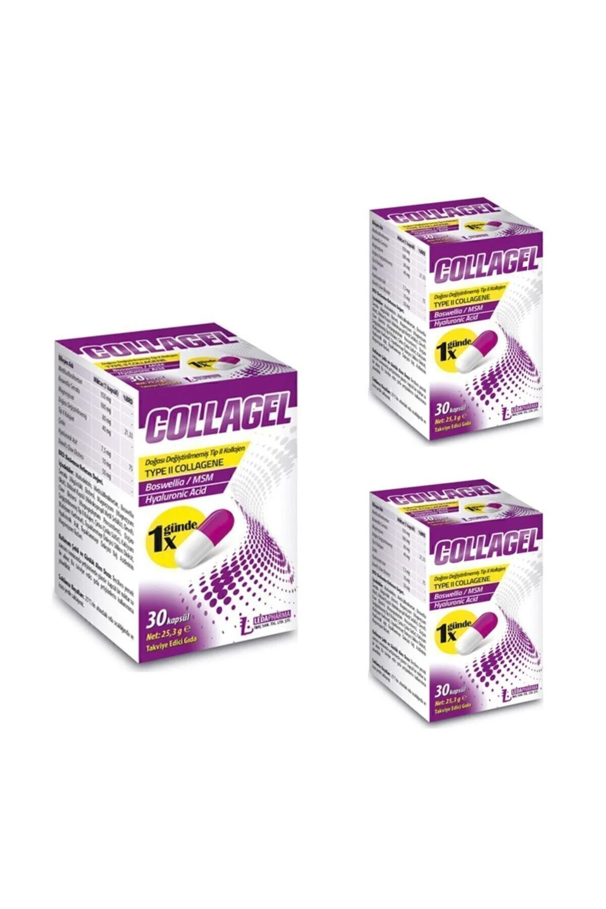 Collagel Kapsül D3 Vitamini Çinko 3adet