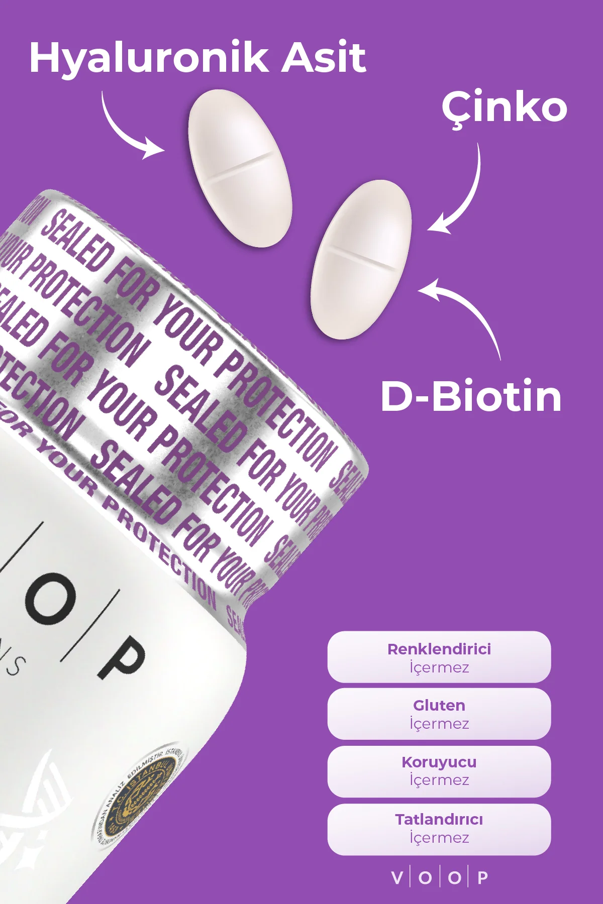 Collagen Beauty Tip 1 Ve Tip 3 | Kolajen Hyaluronic Asit Q10 Biotin Çinko - 30 Tablet