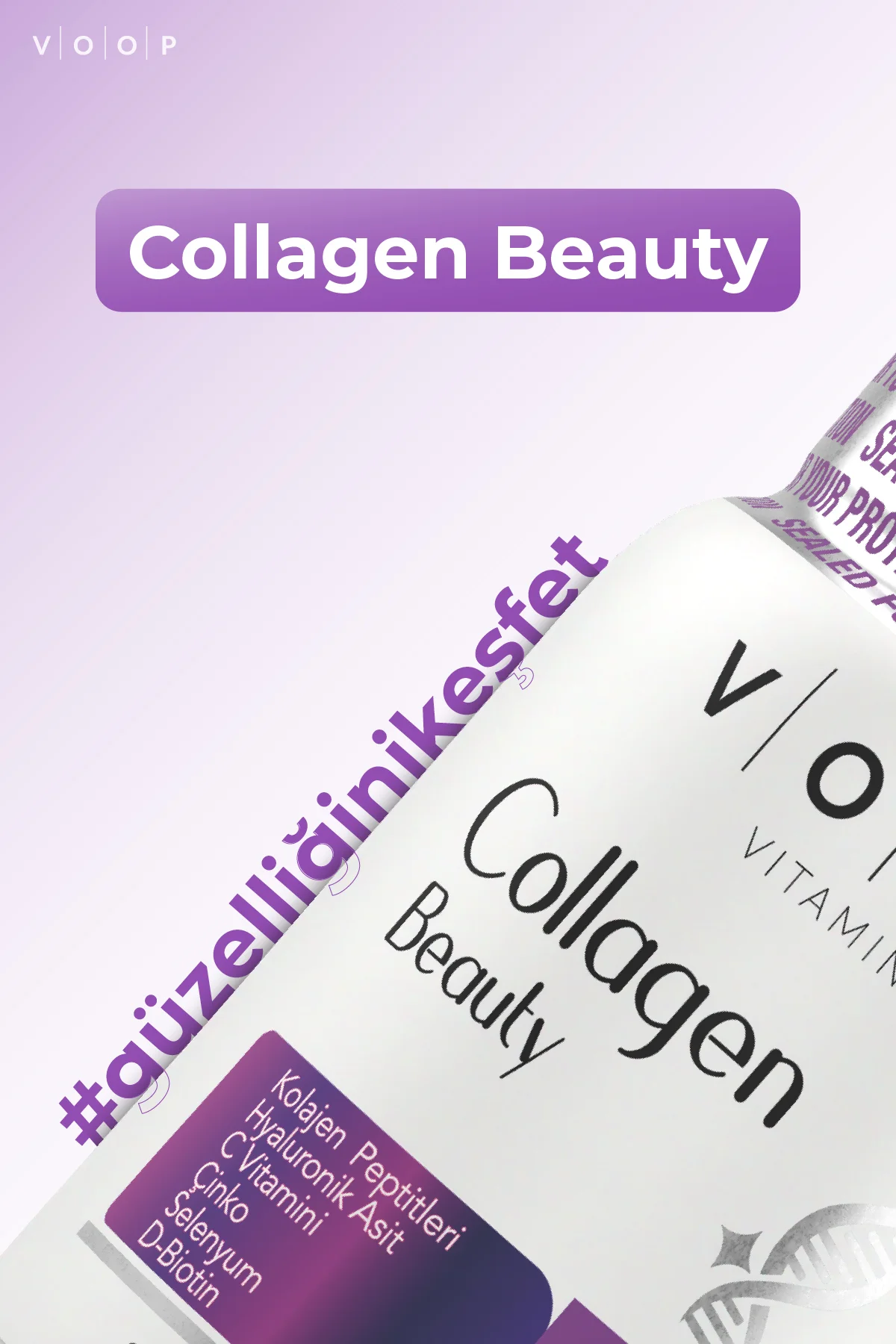 Collagen Beauty Tip 1 Ve Tip 3 | Kolajen Hyaluronic Asit Q10 Biotin Çinko - 30 Tablet