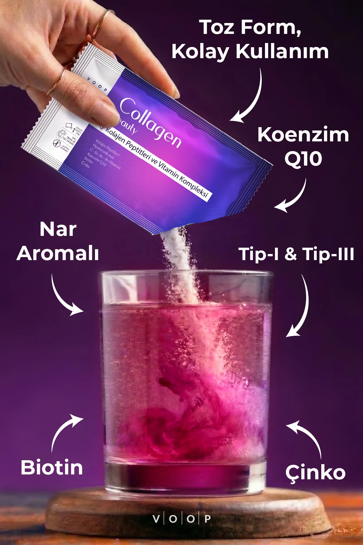 Collagen Beauty Yüksek Biyoaktif Hidrolize Kolajen %100 Saf Ve Doğal - 10 Toz Saşe