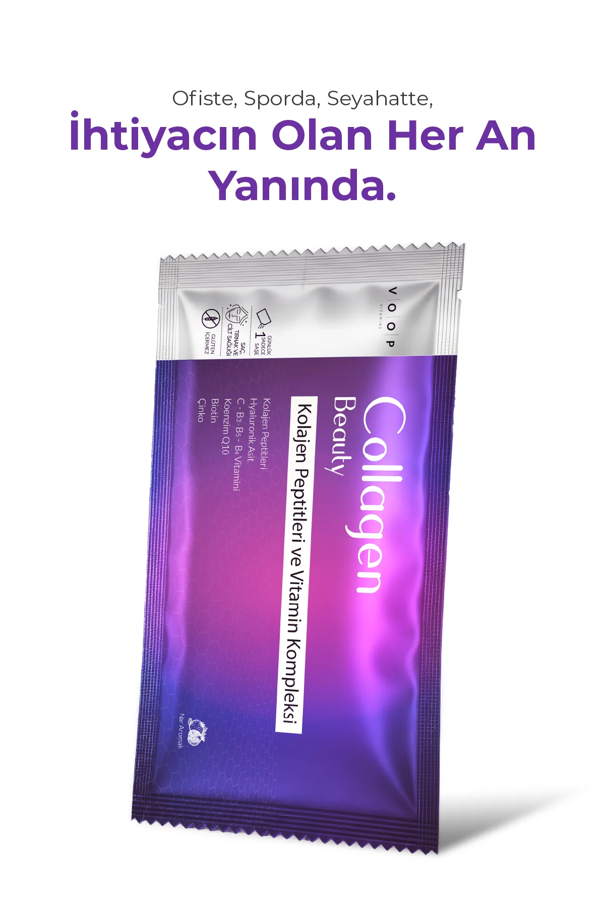 Collagen Beauty Yüksek Biyoaktif Hidrolize Kolajen %100 Saf Ve Doğal - 10 Toz Saşe
