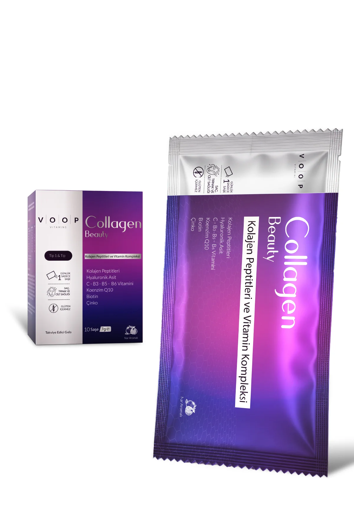 Collagen Beauty Yüksek Biyoaktif Hidrolize Kolajen %100 Saf Ve Doğal - 10 Toz Saşe