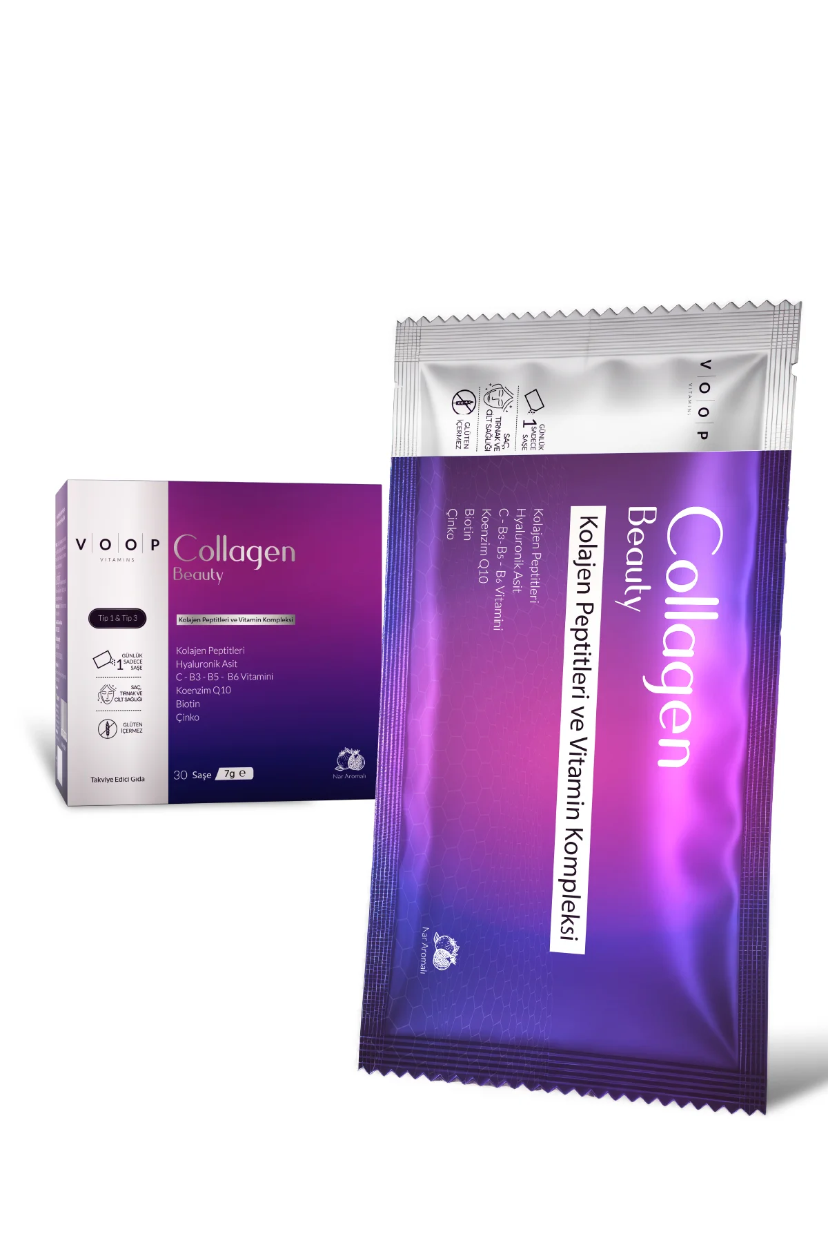 Collagen Beauty Yüksek Biyoaktif Hidrolize Kolajen %100 Saf Ve Doğal - 30 Toz Saşe