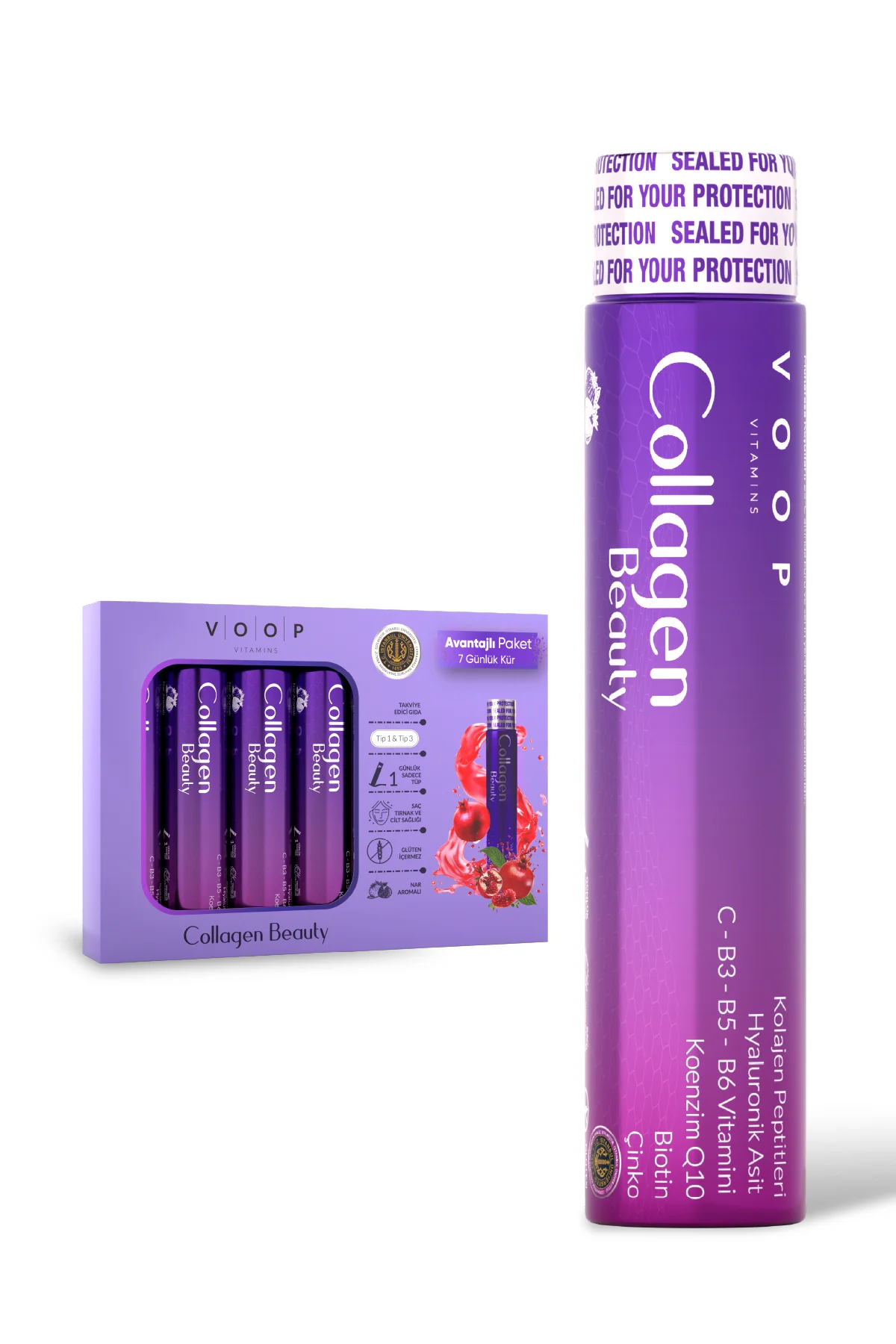 Collagen Beauty Yüksek Biyoaktif Hidrolize Kolajen %100 Saf Ve Doğal - 7 Tüp
