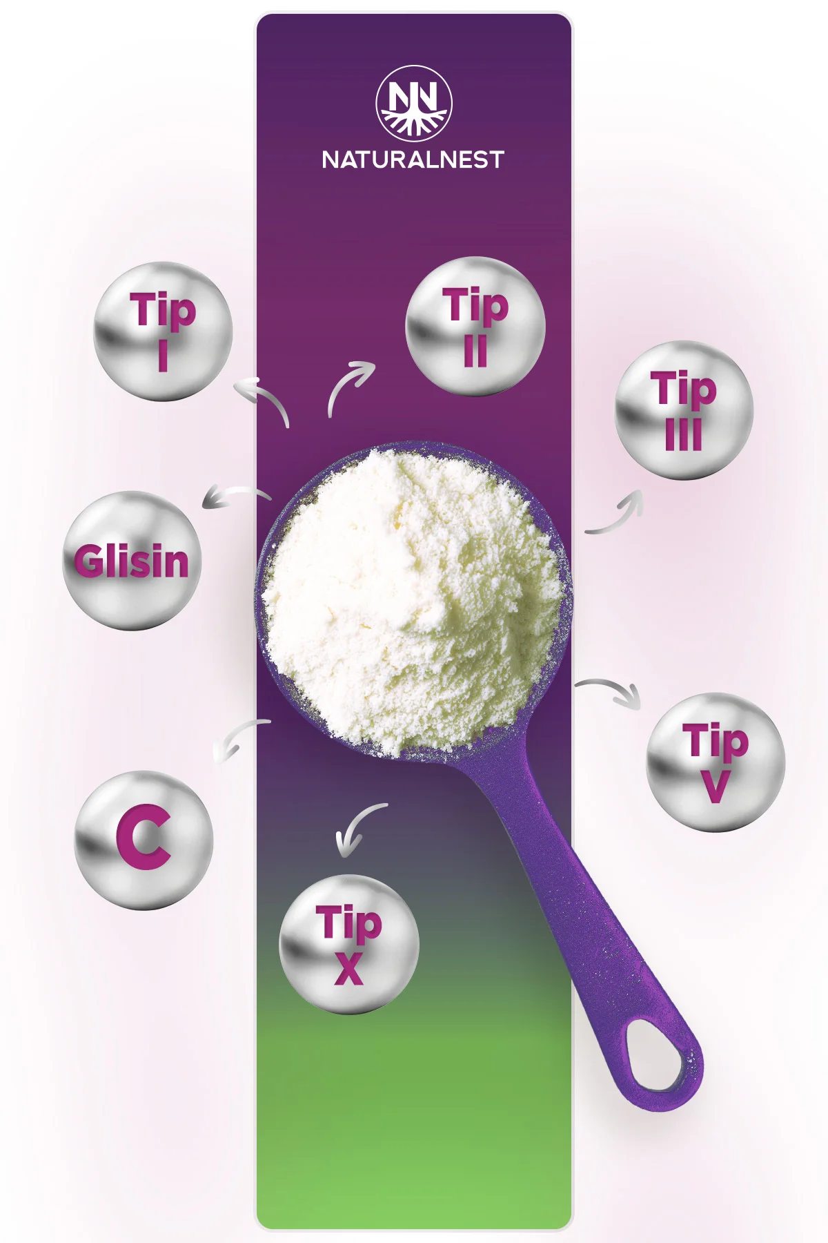 Collagen Booster 5 in 1 10.000 mg 450 gr- Kolajen Peptitleri, Glisin, C Vitamini
