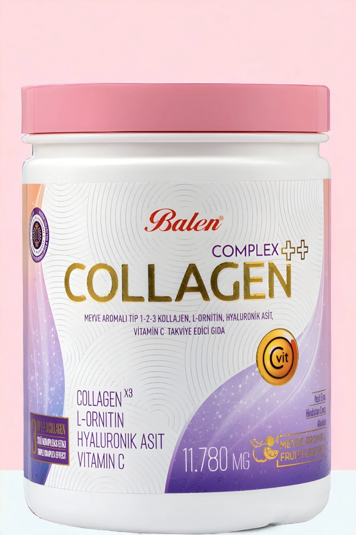 COLLAGEN COMPLEX ++ MEYVE AROMALI TİP 1,2,3 KOLAJEN , L-ORNİTİN, HYALURONİK ASİT, VİTAMİN C Fiyatı, Yorumları ve Özellikleri