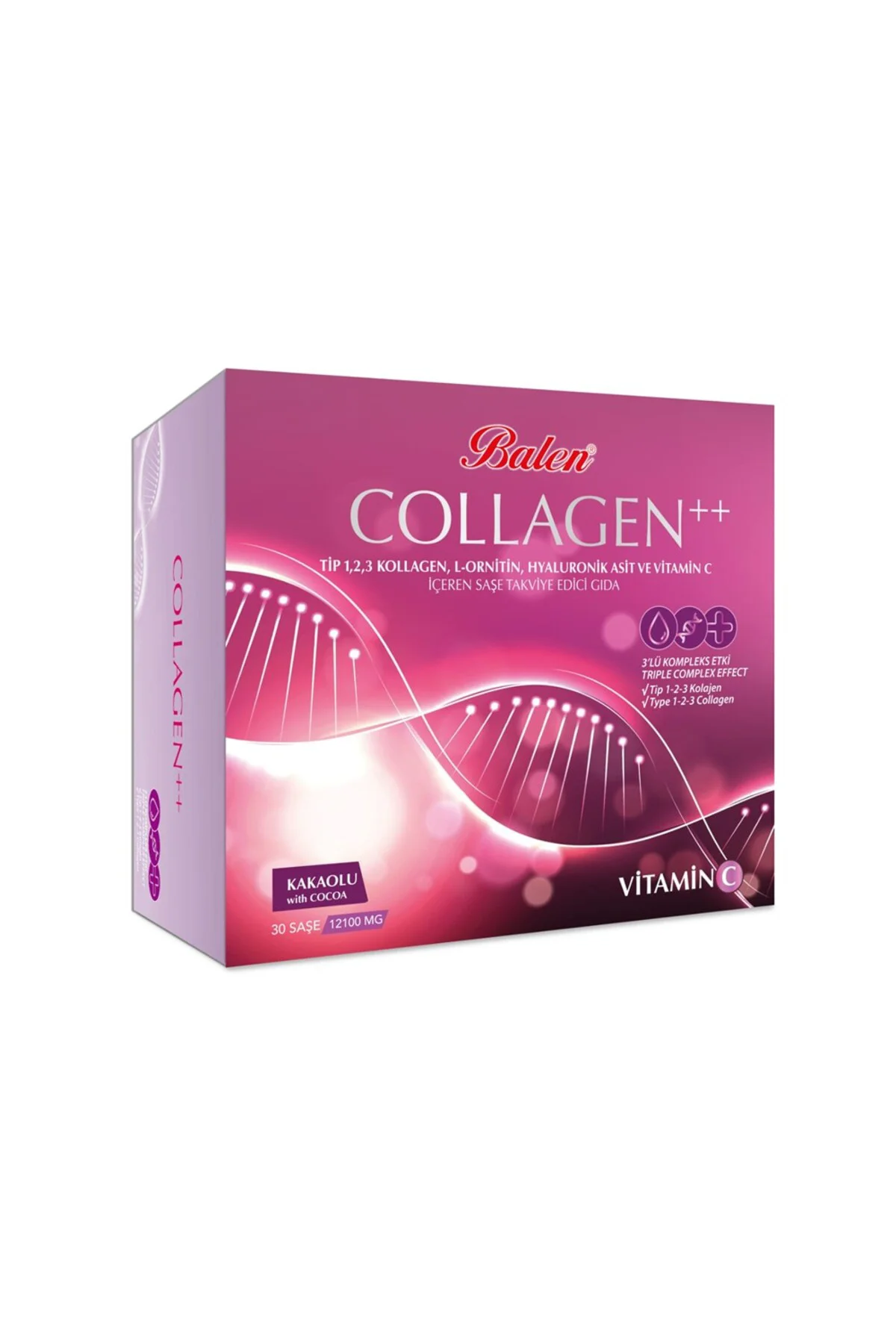 COLLAGEN COMPLEX++ TİP 1,2,3 KOLLAJEN, L-ORNİTİN, HYAL.ASİT, VİTA