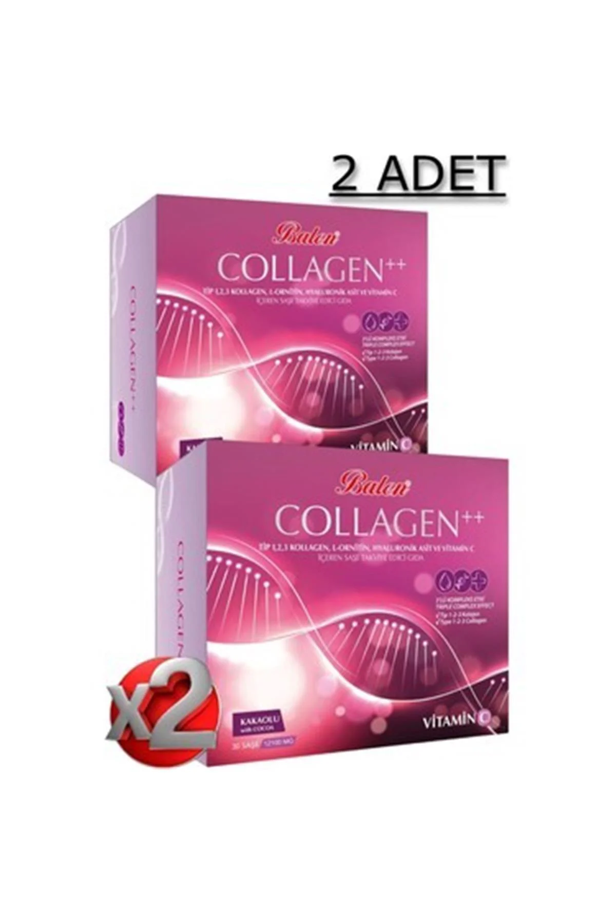 COLLAGEN COMPLEX++ TİP 1,2,3 KOLLAJEN, L-ORNİTİN, HYAL. 12100 MG *30 (2 ADET) COLLAGEN COMPLEX++ TİP 1,2,3 KOLLAJEN, L-ORNİTİN, HYAL. 12100 MG *30 (2 ADET)