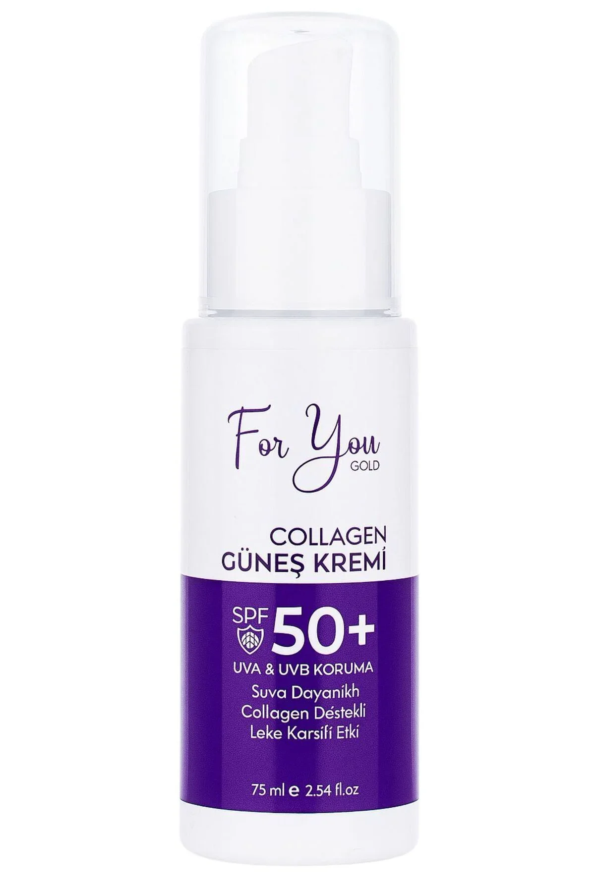 Collagen Destekli, Leke Karşıtı, Yüksek Koruma Ton Eşitleyici SPF+50 Yüz ve Vücut Güneş Kremi 75 ml - Görsel 3