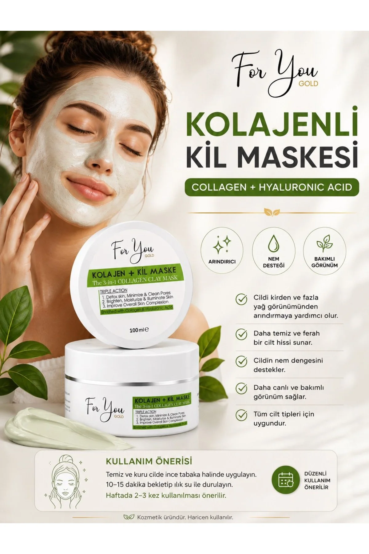 Collagen Hyaluronic Acid Arındırıcı,gözenek Sıkılaştırıcı, Siyah 