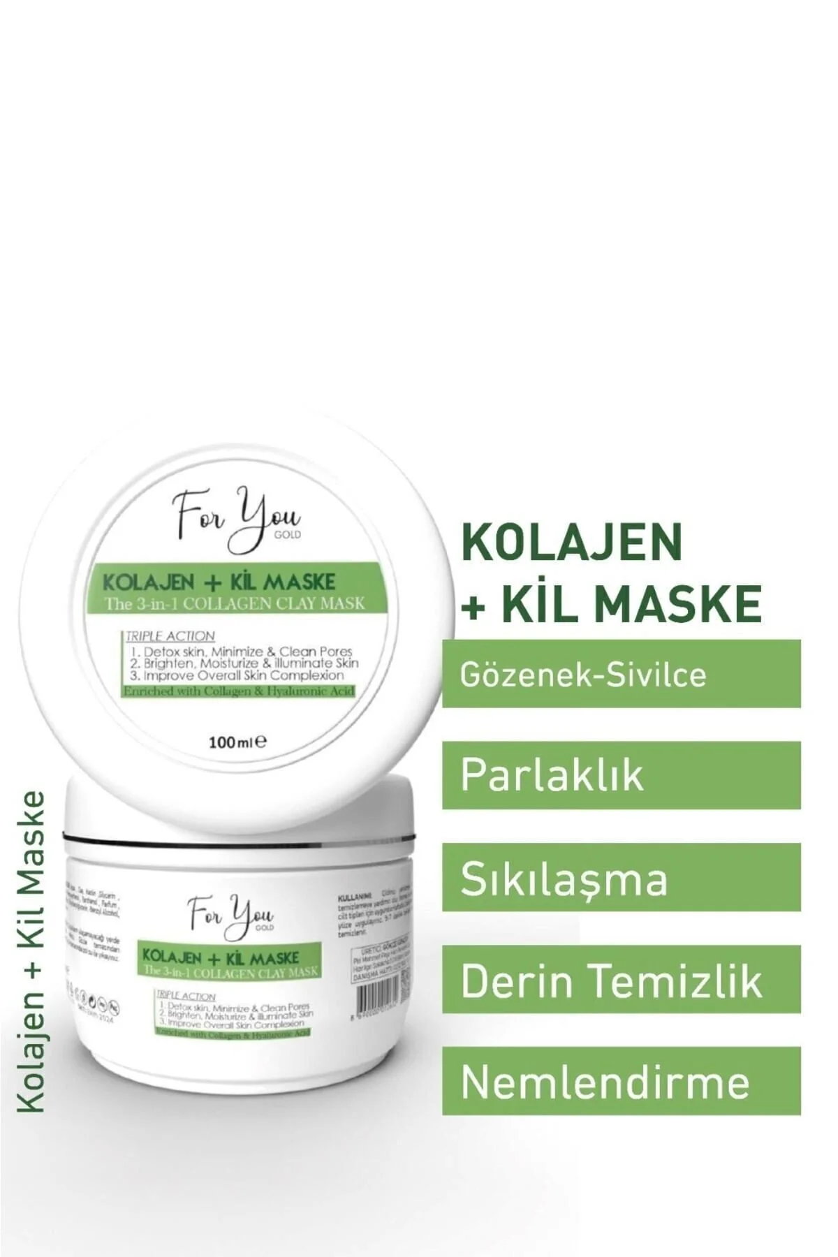 Collagen Hyaluronic Acid Arındırıcı,gözenek Sıkılaştırıcı, Siyah 