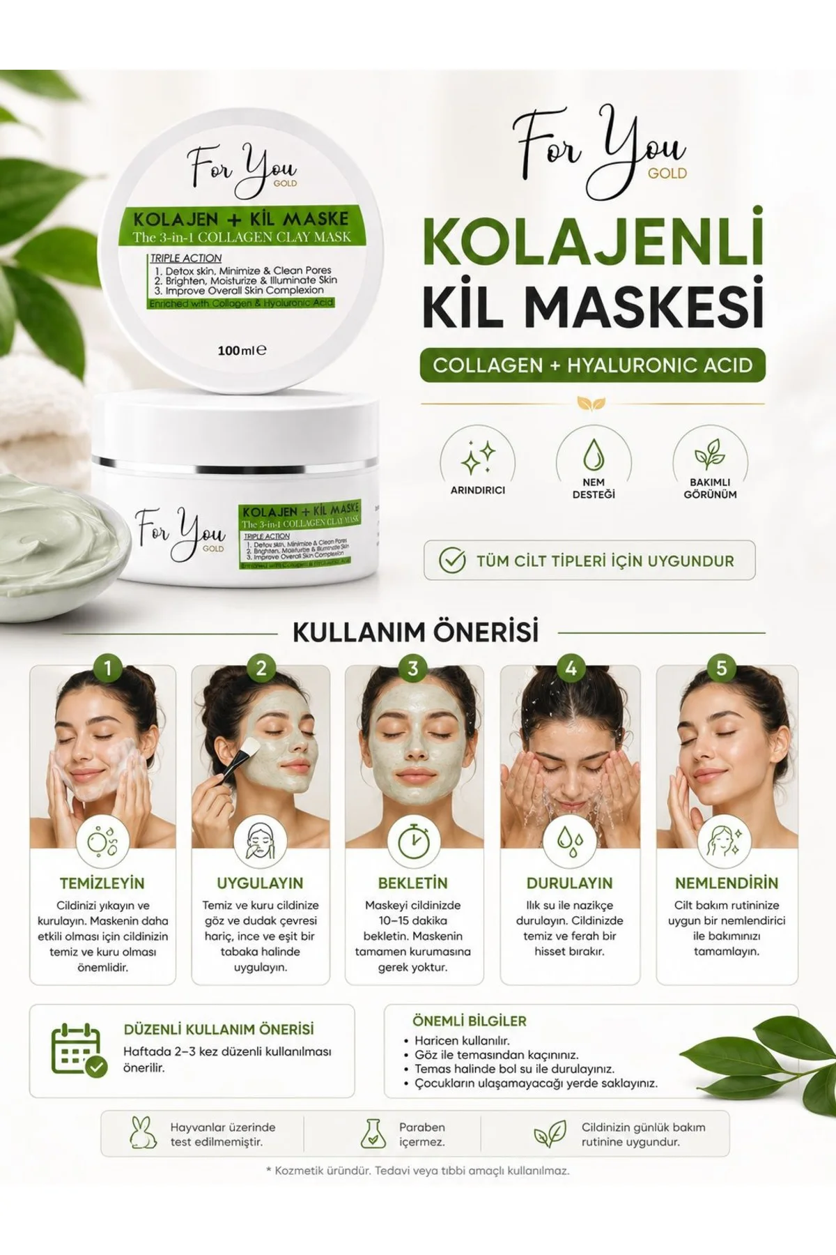 Collagen Hyaluronic Acid Arındırıcı,gözenek Sıkılaştırıcı, Siyah 
