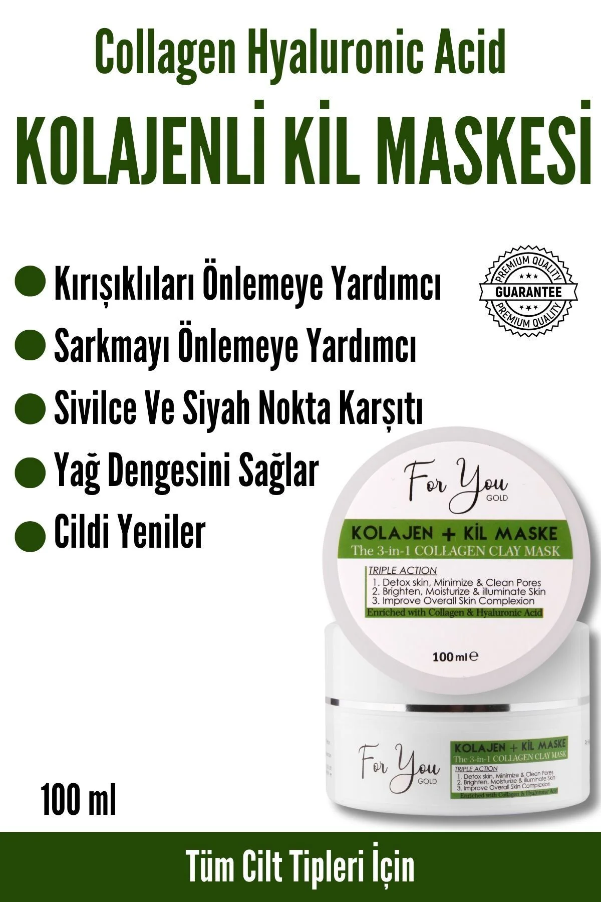 Collagen Hyaluronic Acid Arındırıcı,gözenek Sıkılaştırıcı, Siyah 