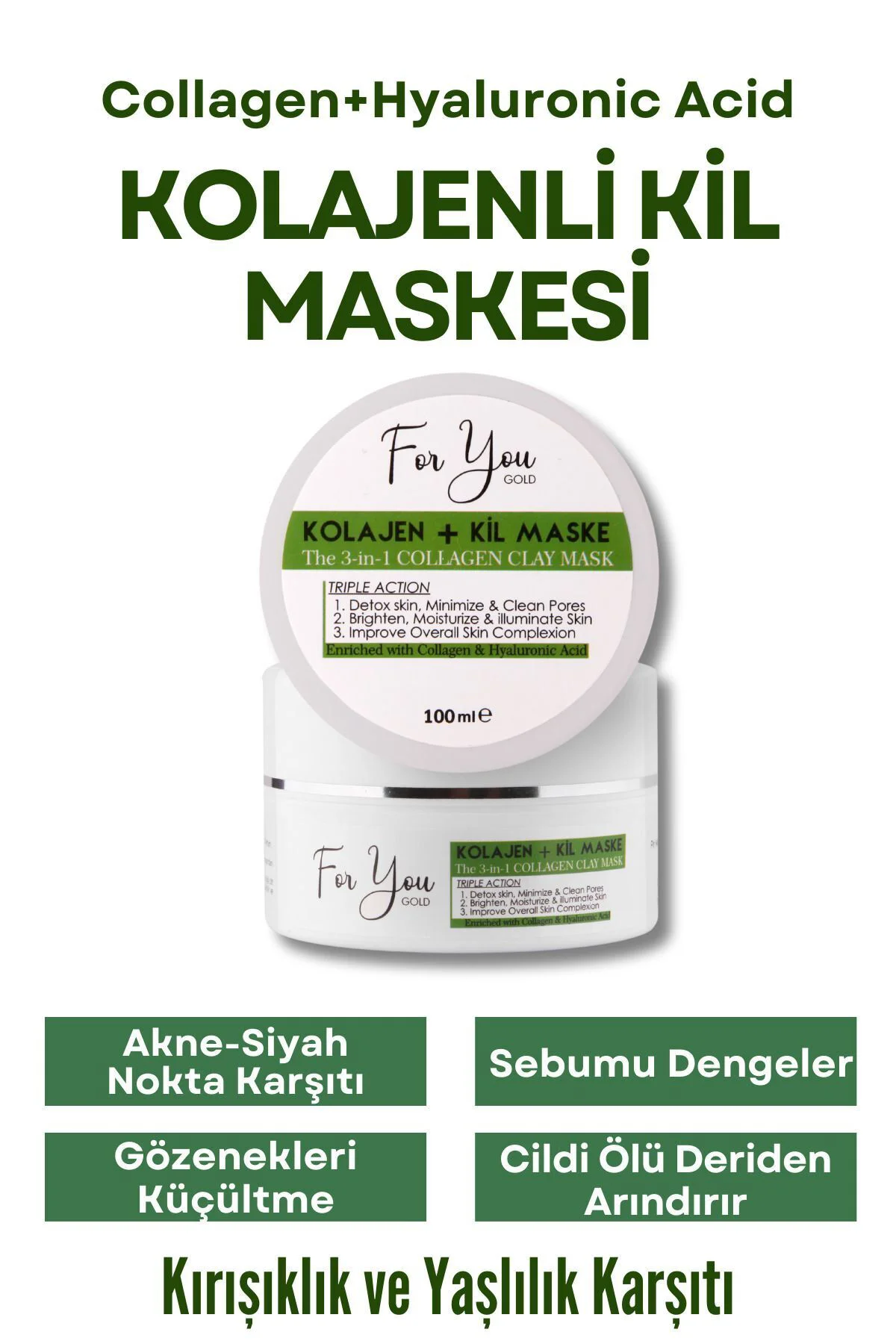 Collagen Hyaluronic Acid Arındırıcı,gözenek Sıkılaştırıcı, Siyah 