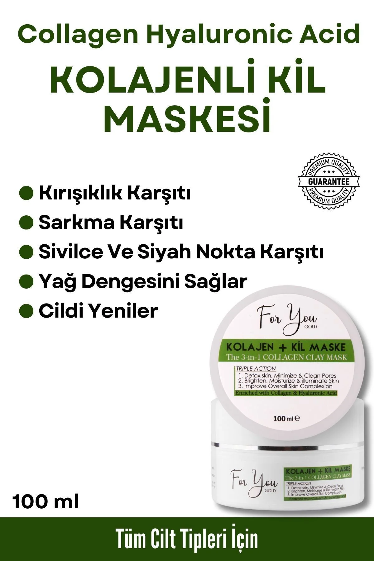 Collagen Hyaluronic Acid Arındırıcı,gözenek Sıkılaştırıcı, Siyah 