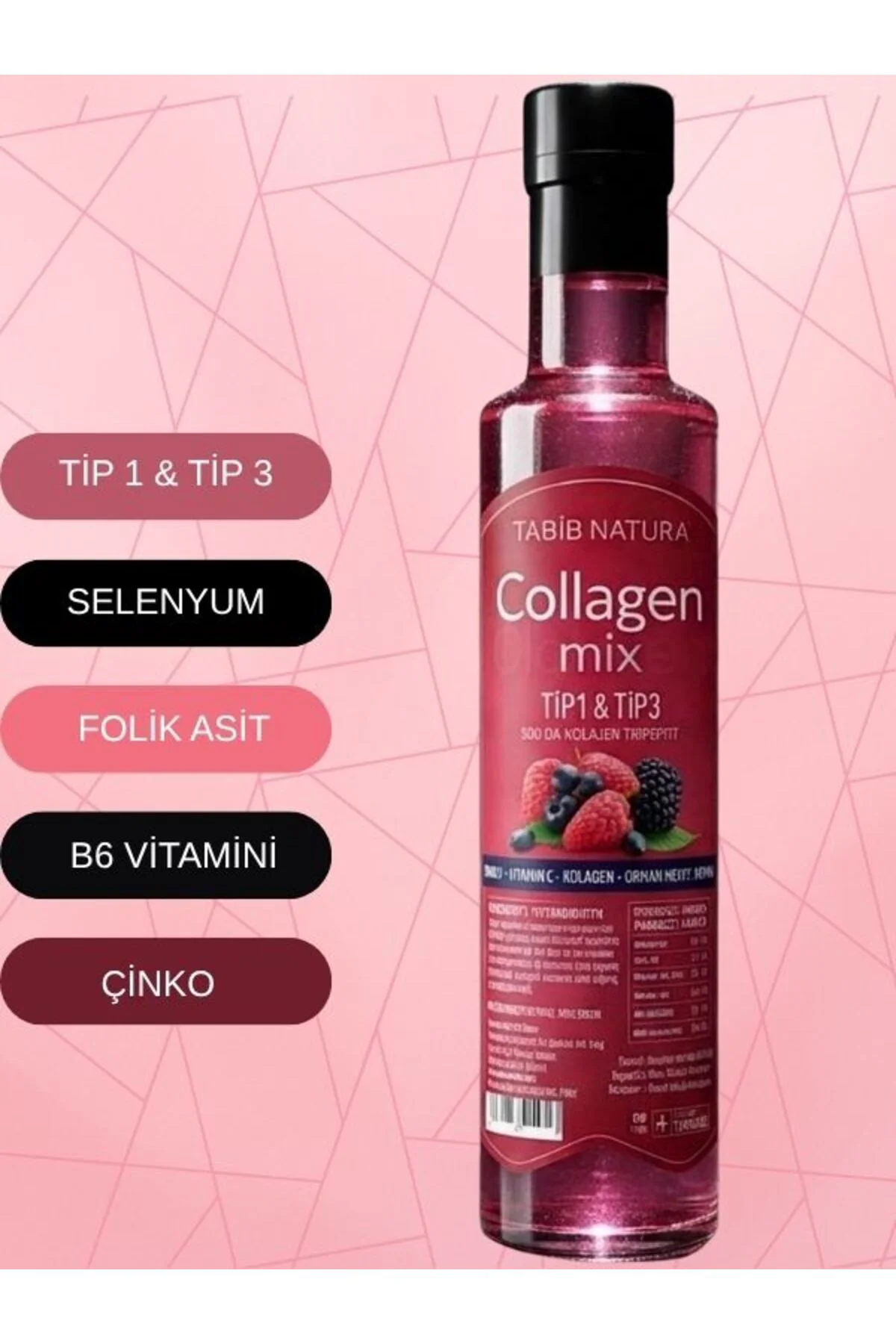 Collagen Mix - Tripeptit 500 Dalton Tip 1 & Tip 3 Kolajen-Selenyu