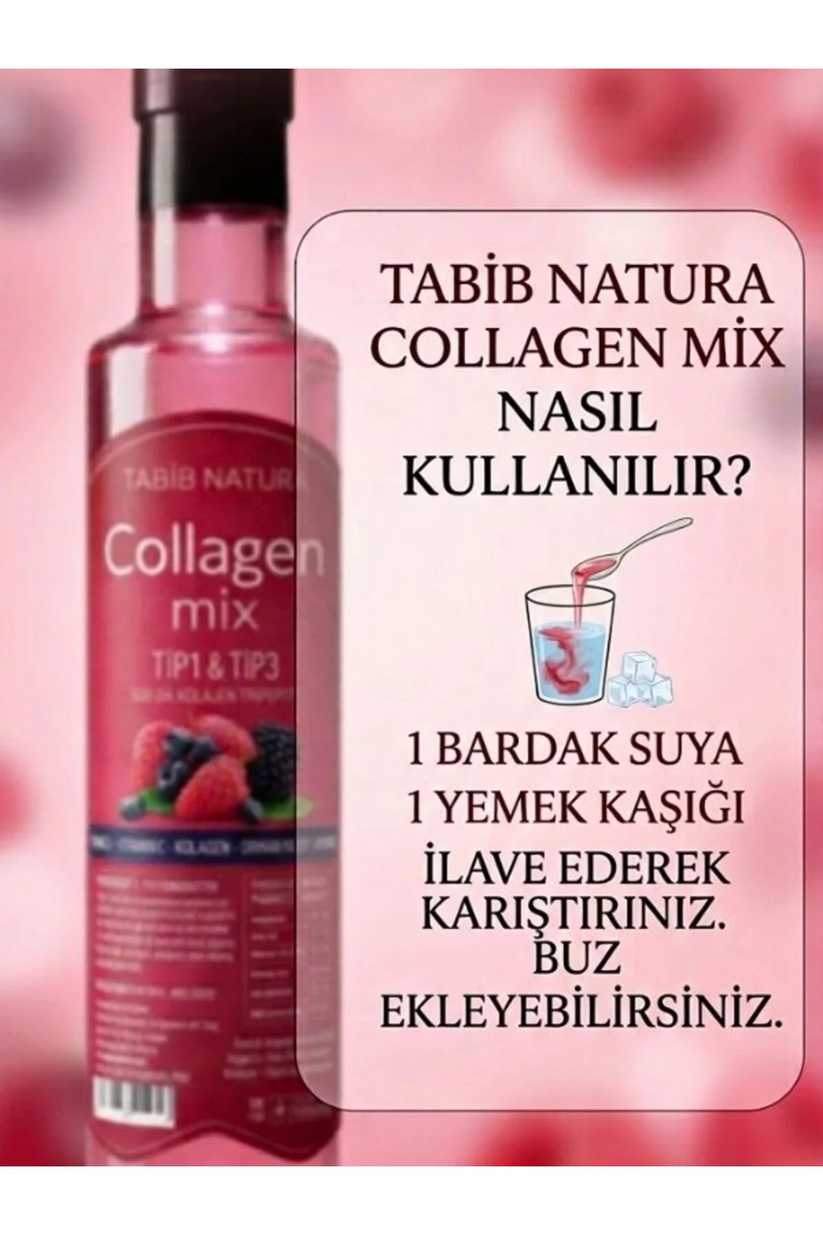 Collagen Mix - Tripeptit 500 Dalton Tip 1 & Tip 3 Kolajen-Selenyu