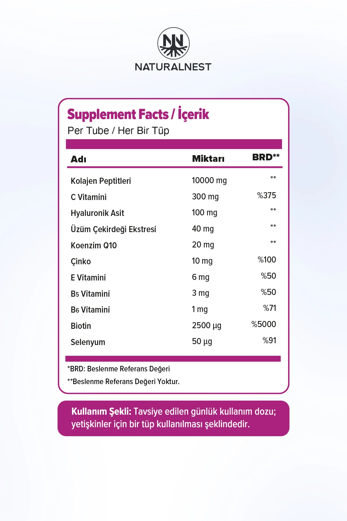 Collagen Plus 10.000 mg 30 Likit Ananas aromalı-Kolajen peptitleri, Hyaluronik asit, KoenzimQ10