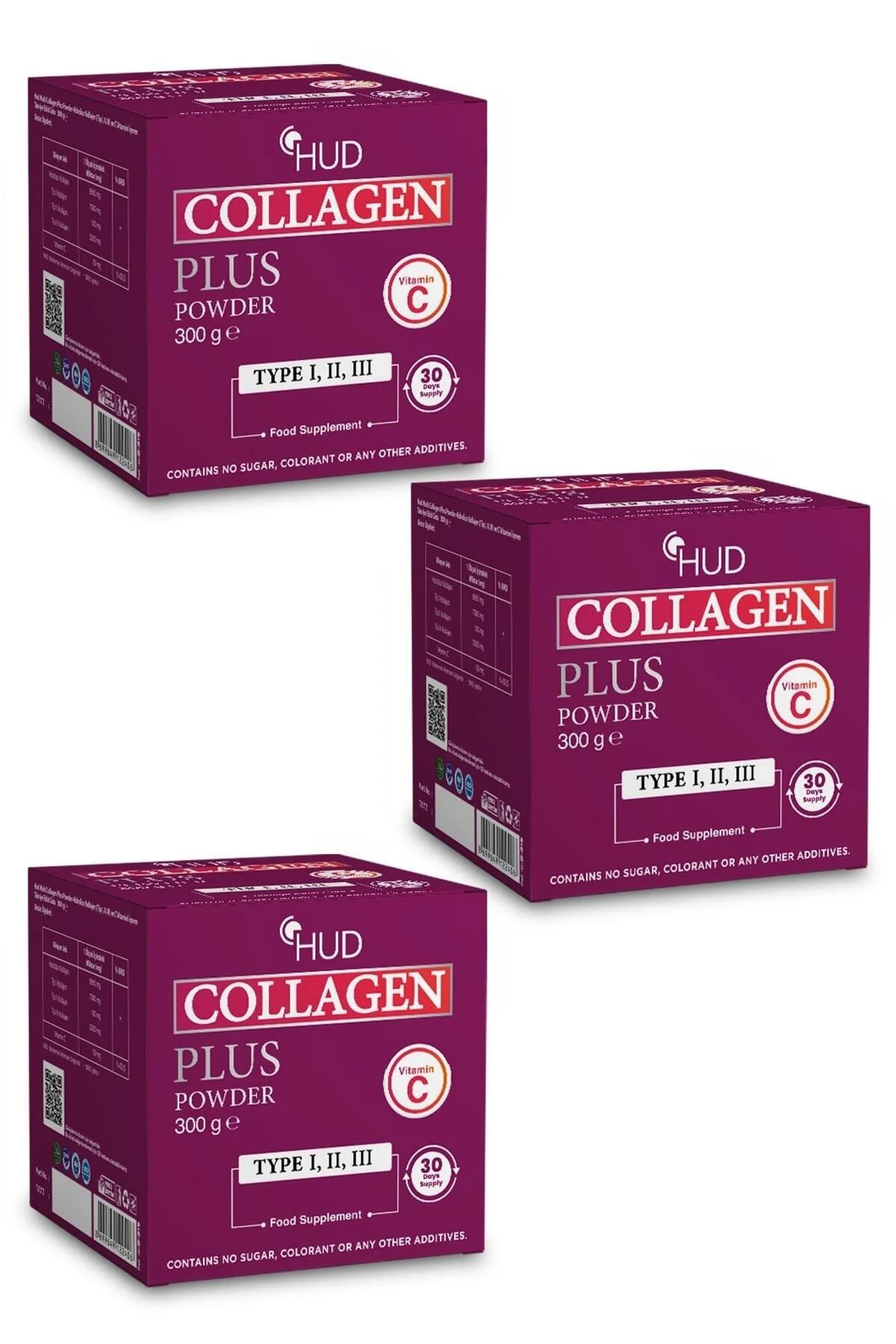 Collagen Plus Powder 300 G - Toz Kolajen (3 Adet)