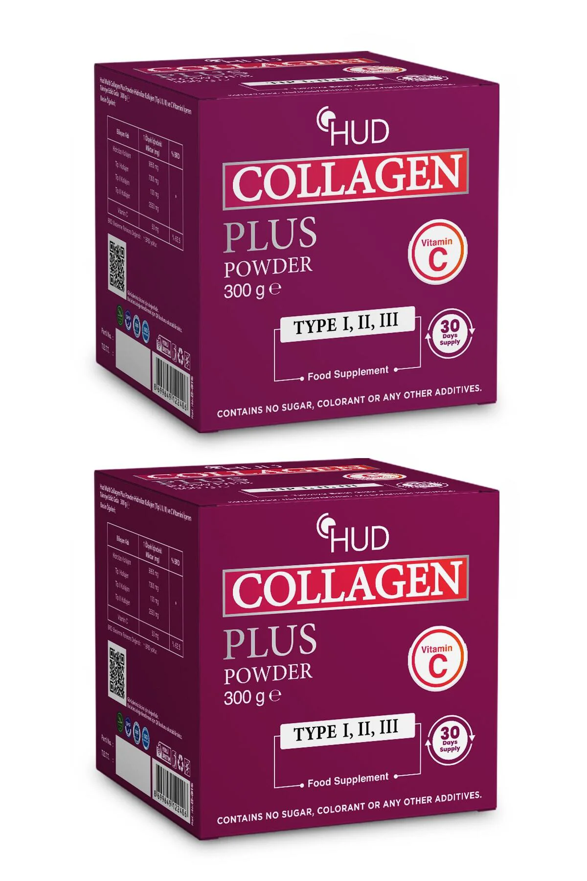 Collagen Plus Powder 300 Gr - Toz Kolajen 2 Adet