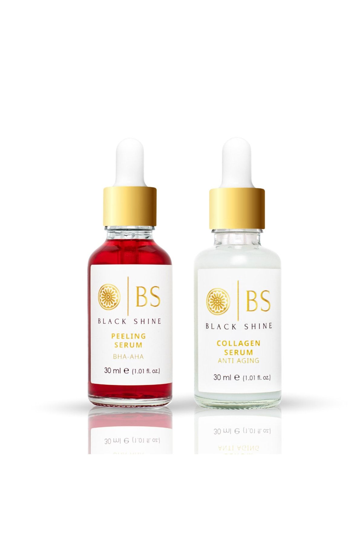 Black Shine Bs Collagen Serum 30 Ml + Peeling Serum 30 Ml