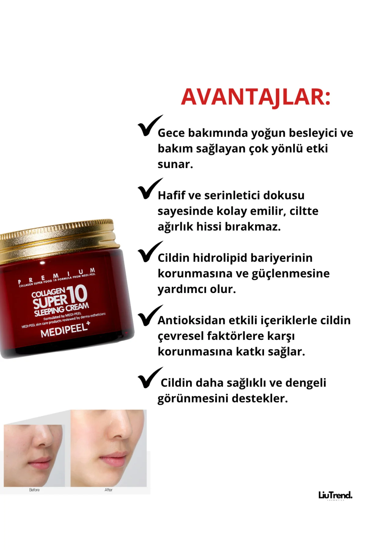 Collagen Super 10 Sleeping Cream(KOLAJENLİ GECE KREMİ) M0035