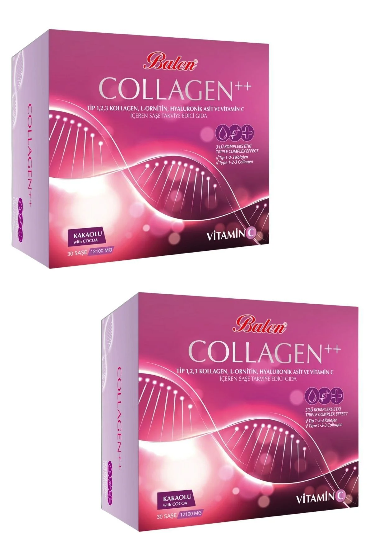Collagen Tip 1,2,3 L-ornitin Hyaluronik Asit C Vitamini 30 Şase 12100mg X 2 Adet Fiyatı, Yorumları ve Özellikleri