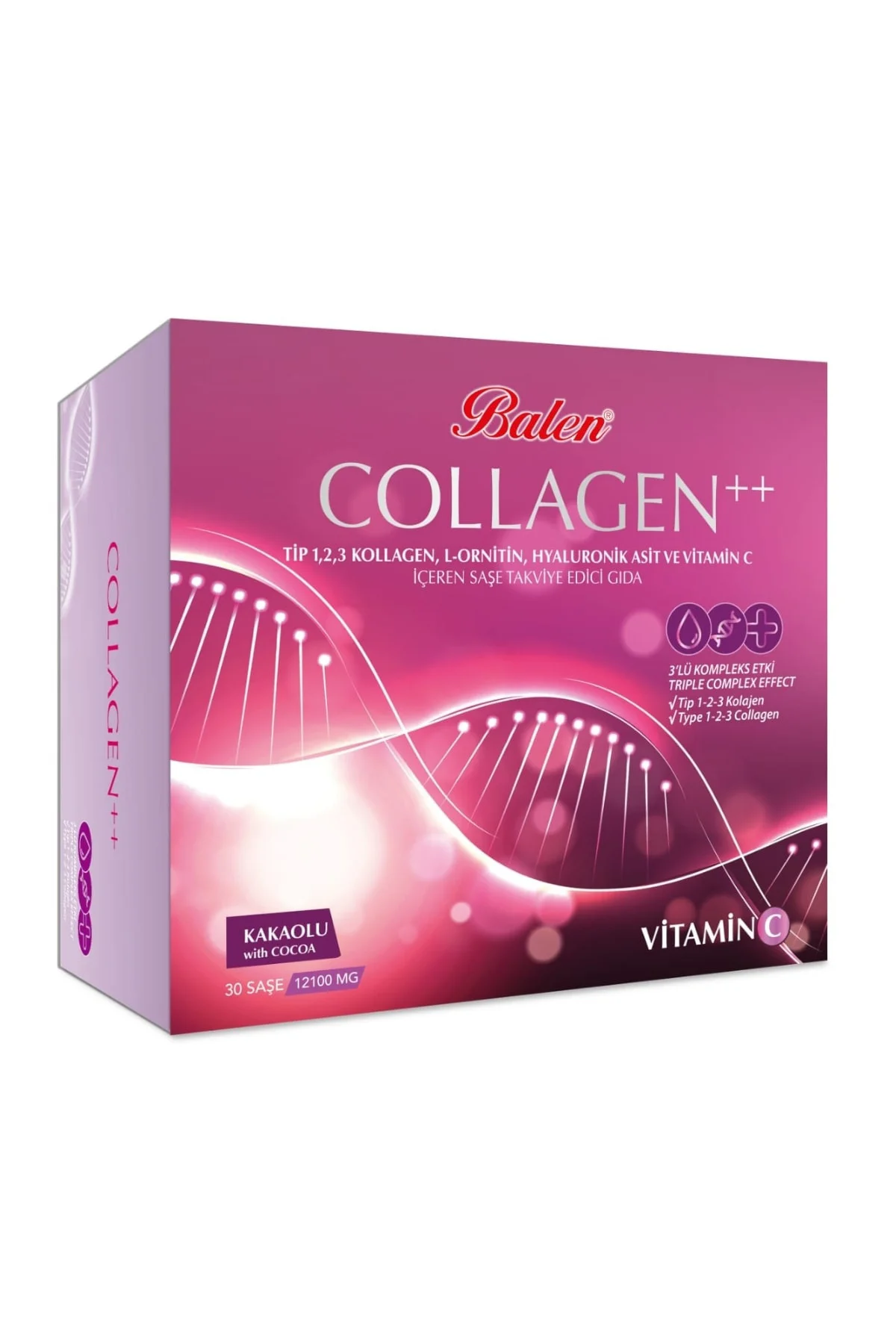 Collagen Tip 1,2,3 L-ornitin Hyaluronik Asit C Vitamini 30 Şase 12100mg X 2 Adet Fiyatı, Yorumları ve Özellikleri