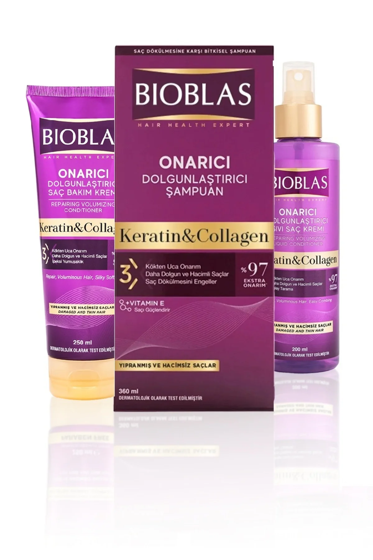 Collagen&keratin Complex B19 3'lü Saç Bakım Seti