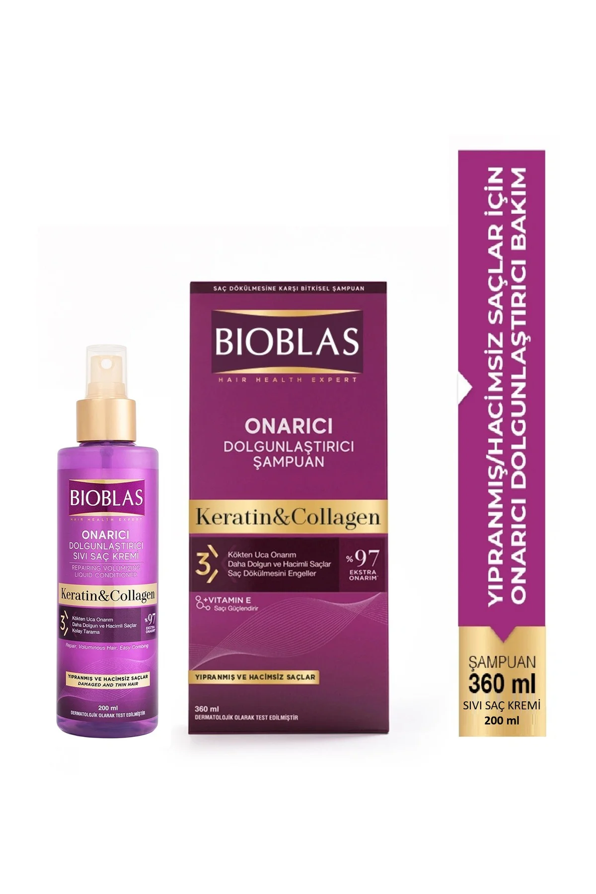 Collagen&keratin Şampuan 360 Ml+sıvı Saç Kremi 200 Ml
