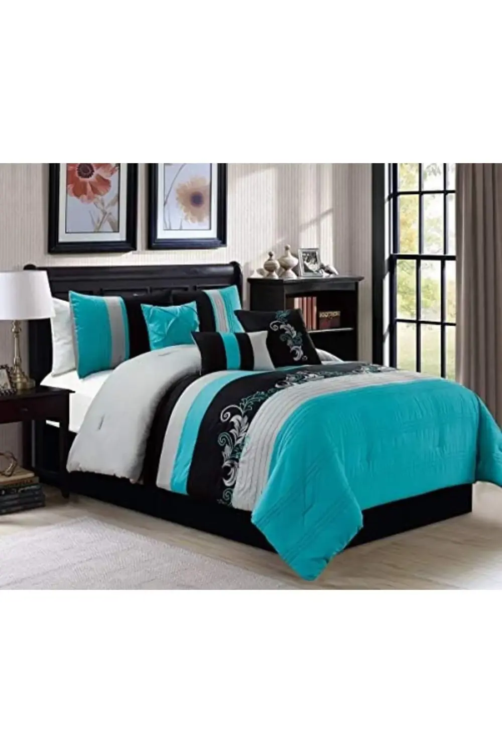 Collection Napa 7 Parça Lüks Yapraklar Kıvrımlı Nakış Yatak Yorga