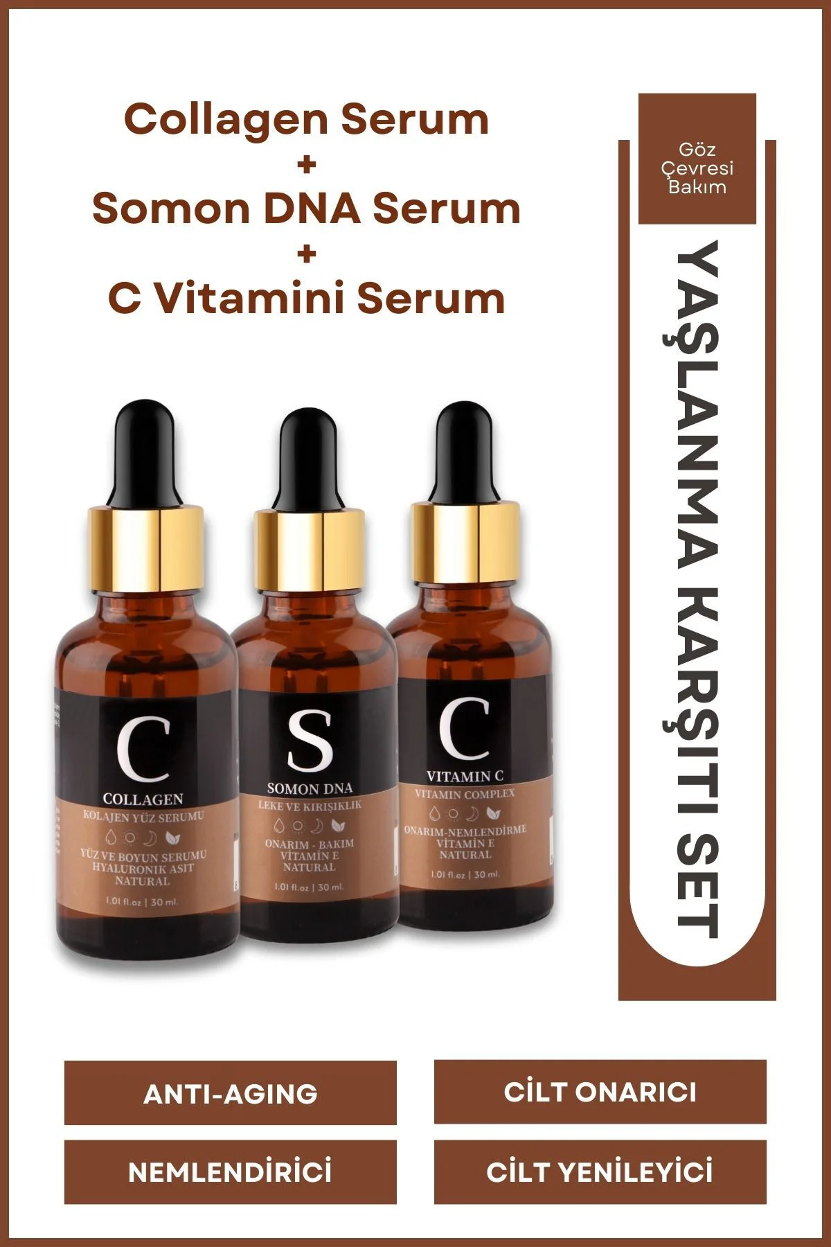 Collegen & Somon Dna & C Vitamini Cilt Bakım Serum Seti(avantajlı