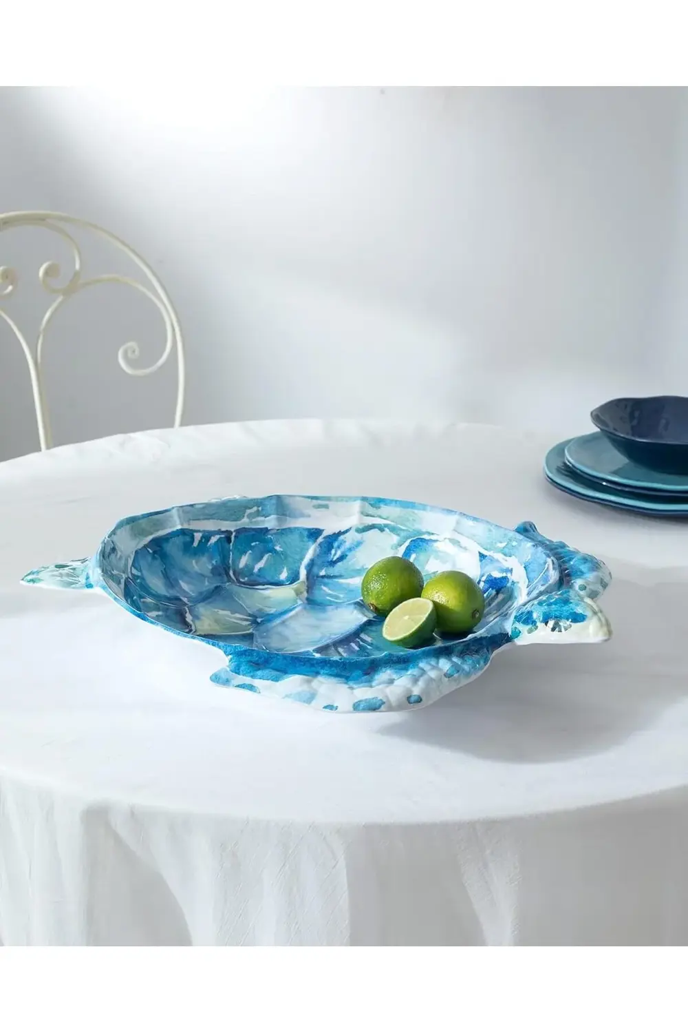 Colleta Tabak Orta Boy Mavi/Beyaz 395519