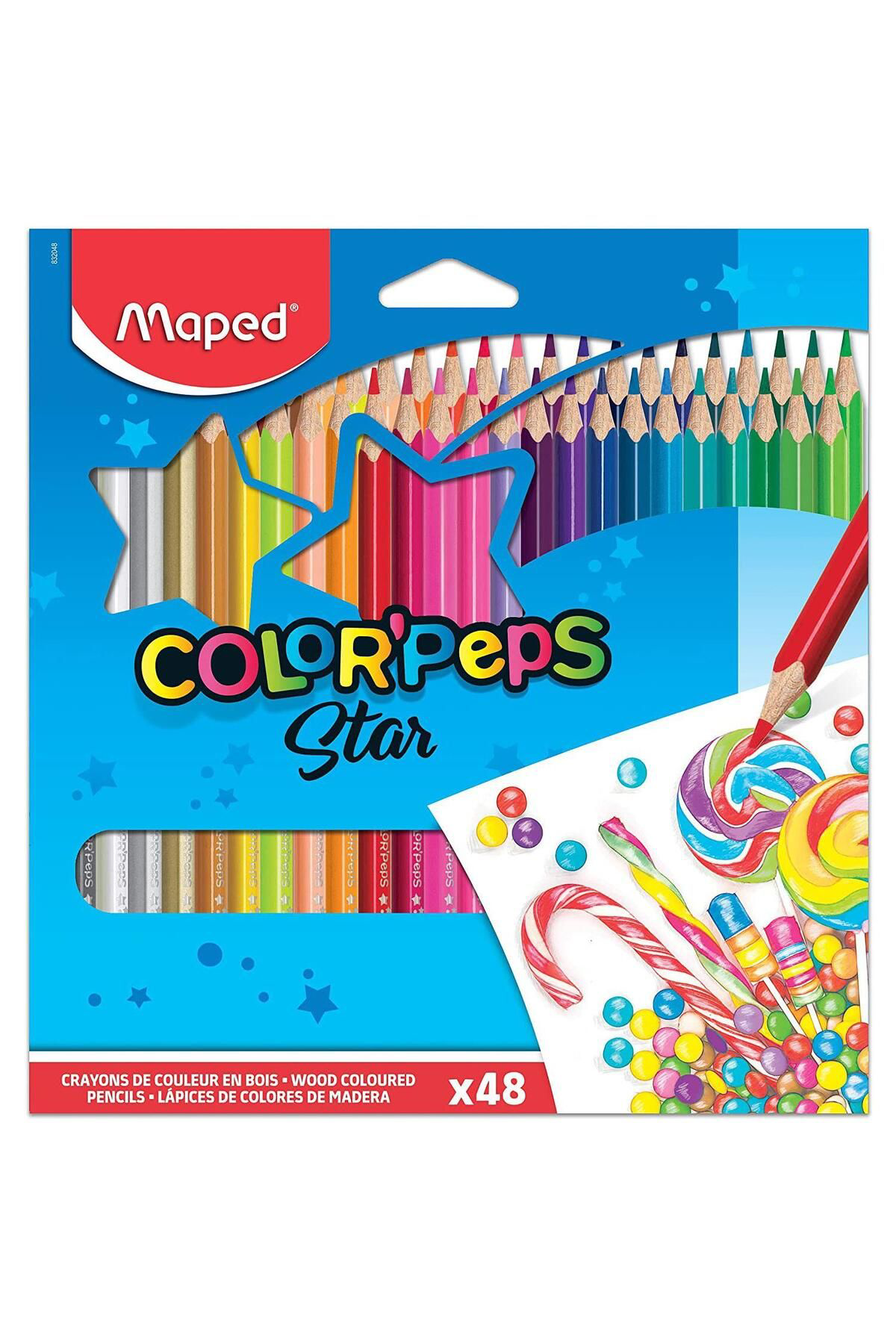 Maped Color Kolay Tutuş Tam Boy 48 Li Kuru Boya Kalemi