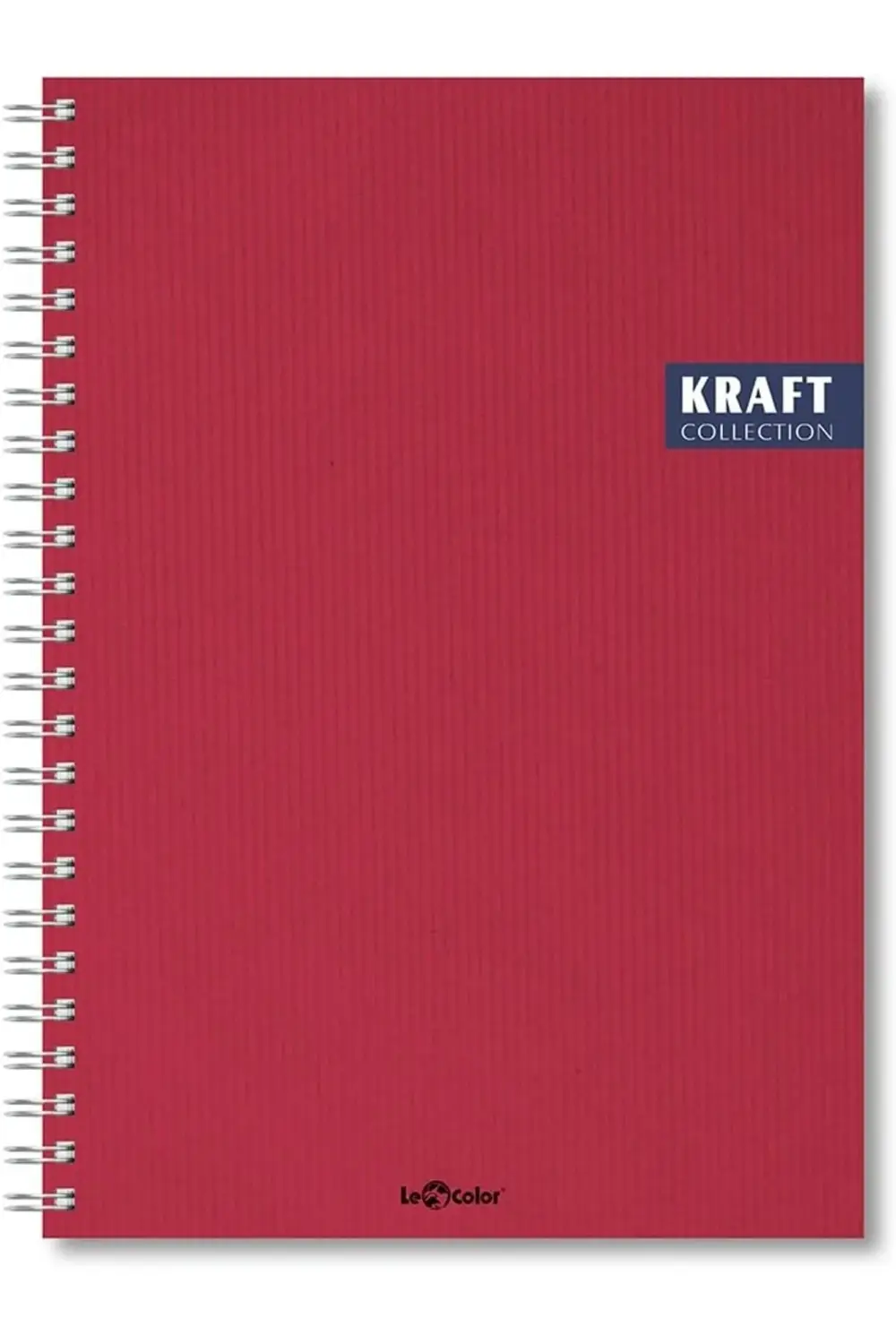 Color Kraft Ofis Defter Spiralli Çizgili Kırmızı 1175713