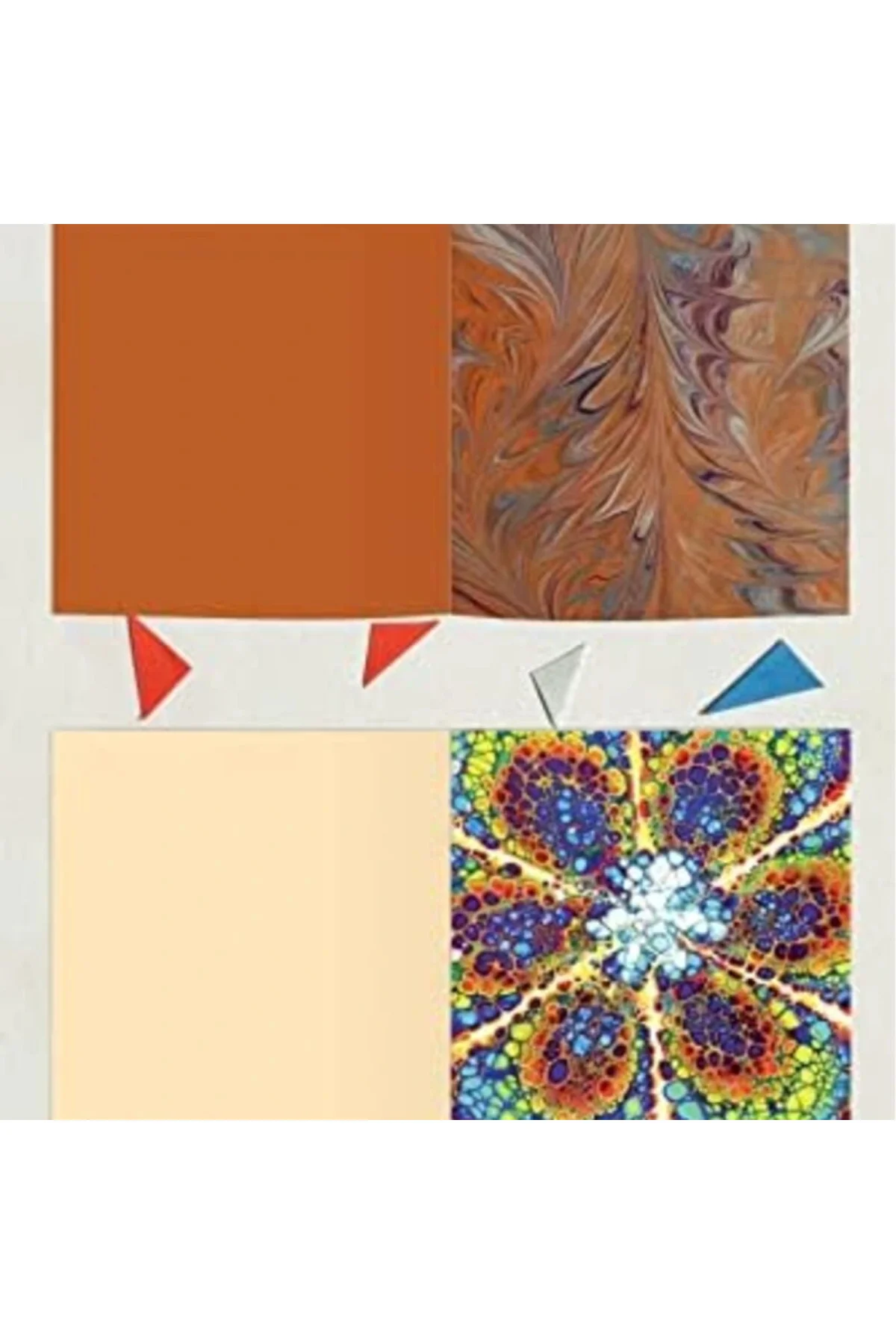 Color Origami 246 Kağıt Katlama Sanatı Ebru/Geometrik Ayr