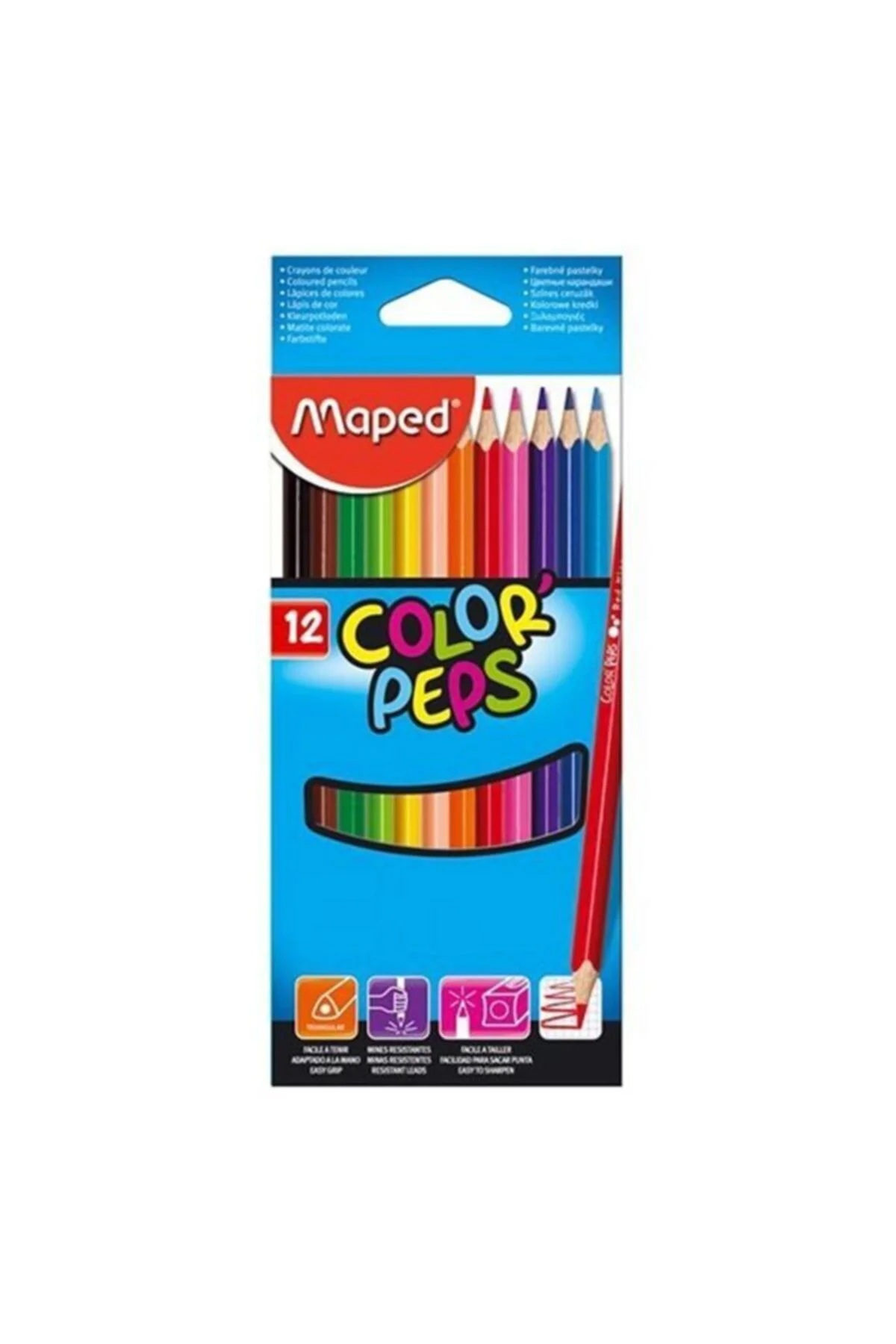 Color Peps 12'li Renk+1 Fırça Kuru Boya Kalemi 836011