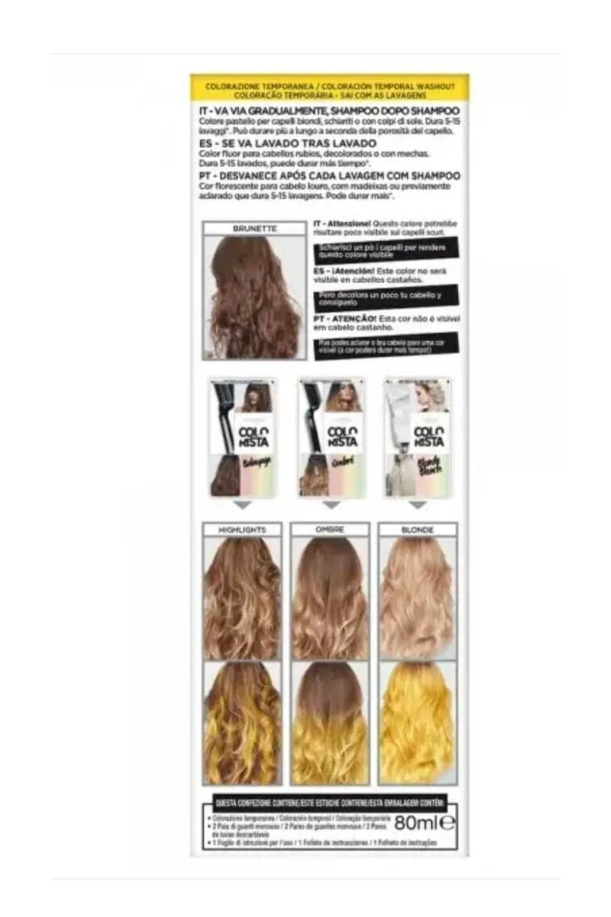 Colorısta Washout Yellow Haır 80 Ml Sarı Colorısta Washout Yellow Haır 80 Ml Sarı - Görsel 3