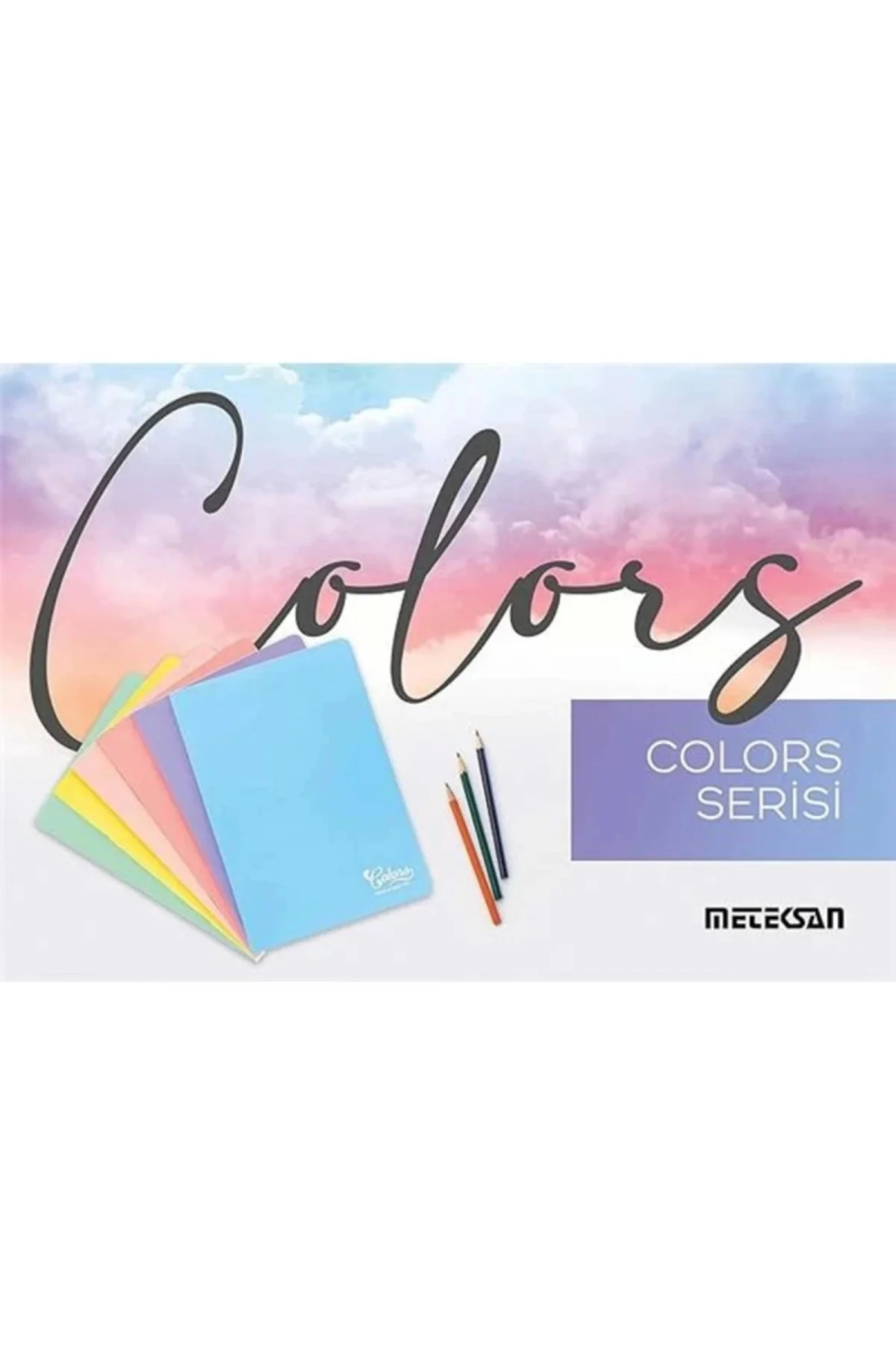 Colors A5 60 Yaprak Çizgili Defter 3'lü Paket, Mor, Yeşil, Sarı