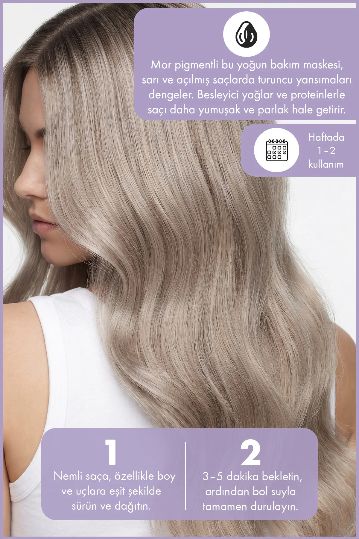 ColorShield™ Mor Saç Maskesi – Turunculaşma Karşıtı Yoğun Bakım Mor Saç Maskesi 250 ML ColorShield™ Mor Saç Maskesi – Turunculaşma Karşıtı Yoğun Bakım Mor Saç Maskesi 250 ML